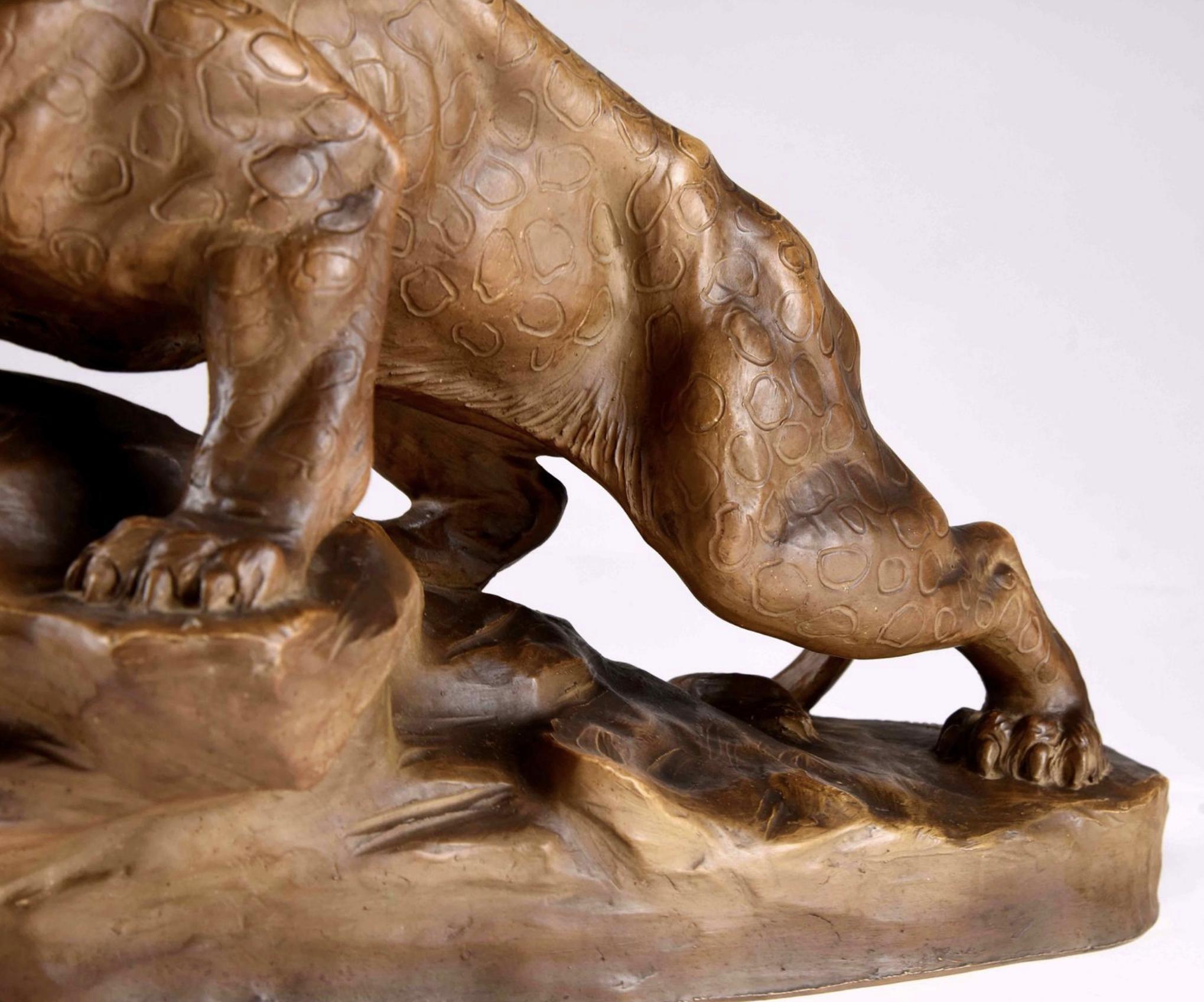 Scultura in terracotta Art Deco dei primi del 1900 