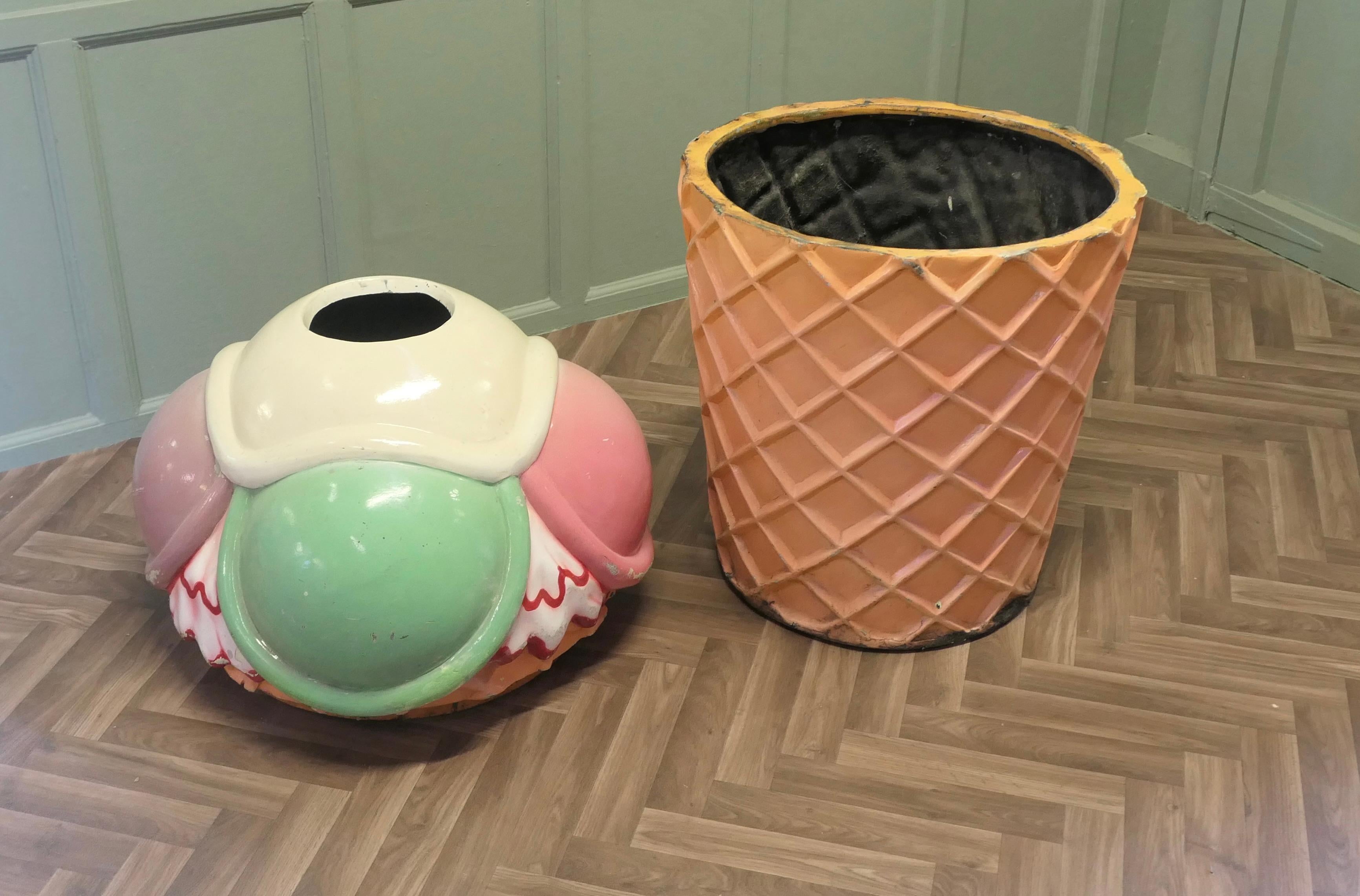 A Fair Ground Ice Cream Waste Bin  This is a fun piece from the 1960s For Sale 1
