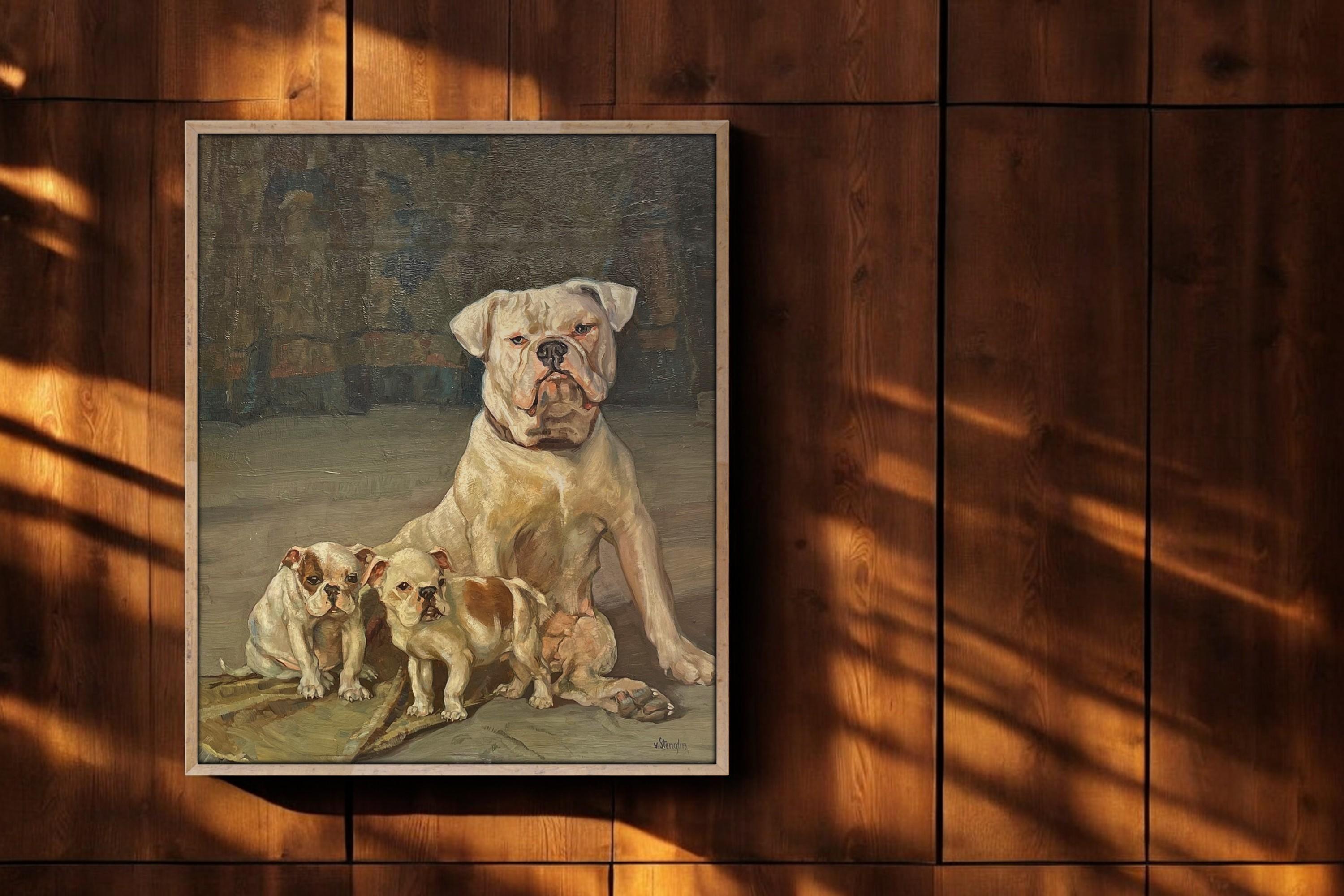 Une famille de bulldogs par Ernst Hugo Von Stenglin en vente 8