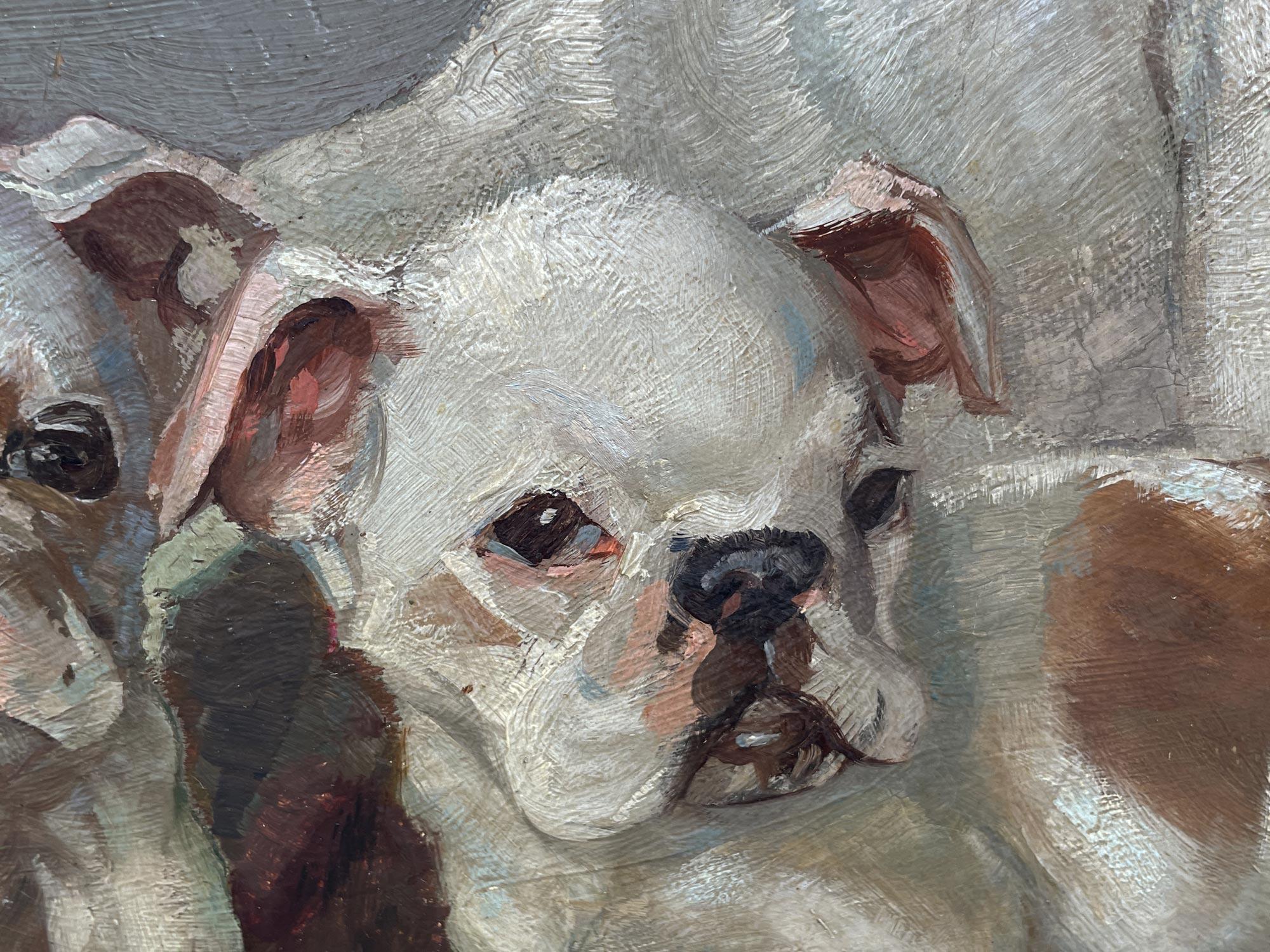 Une famille de bulldogs par Ernst Hugo Von Stenglin en vente 1