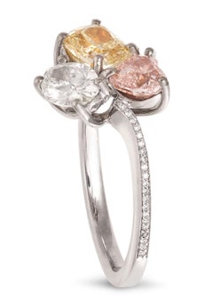 A Fancy coloured Diamond Dress Ring
