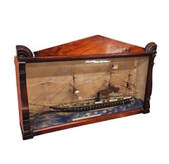 A Fantastic 19th Century Cased Model of the Royal Steam Ship 'Himalaya'