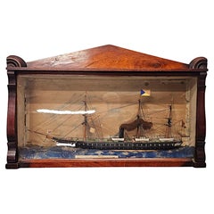 A Fantastic 19th Century Cased Model of the Royal Steam Ship 'Himalaya'