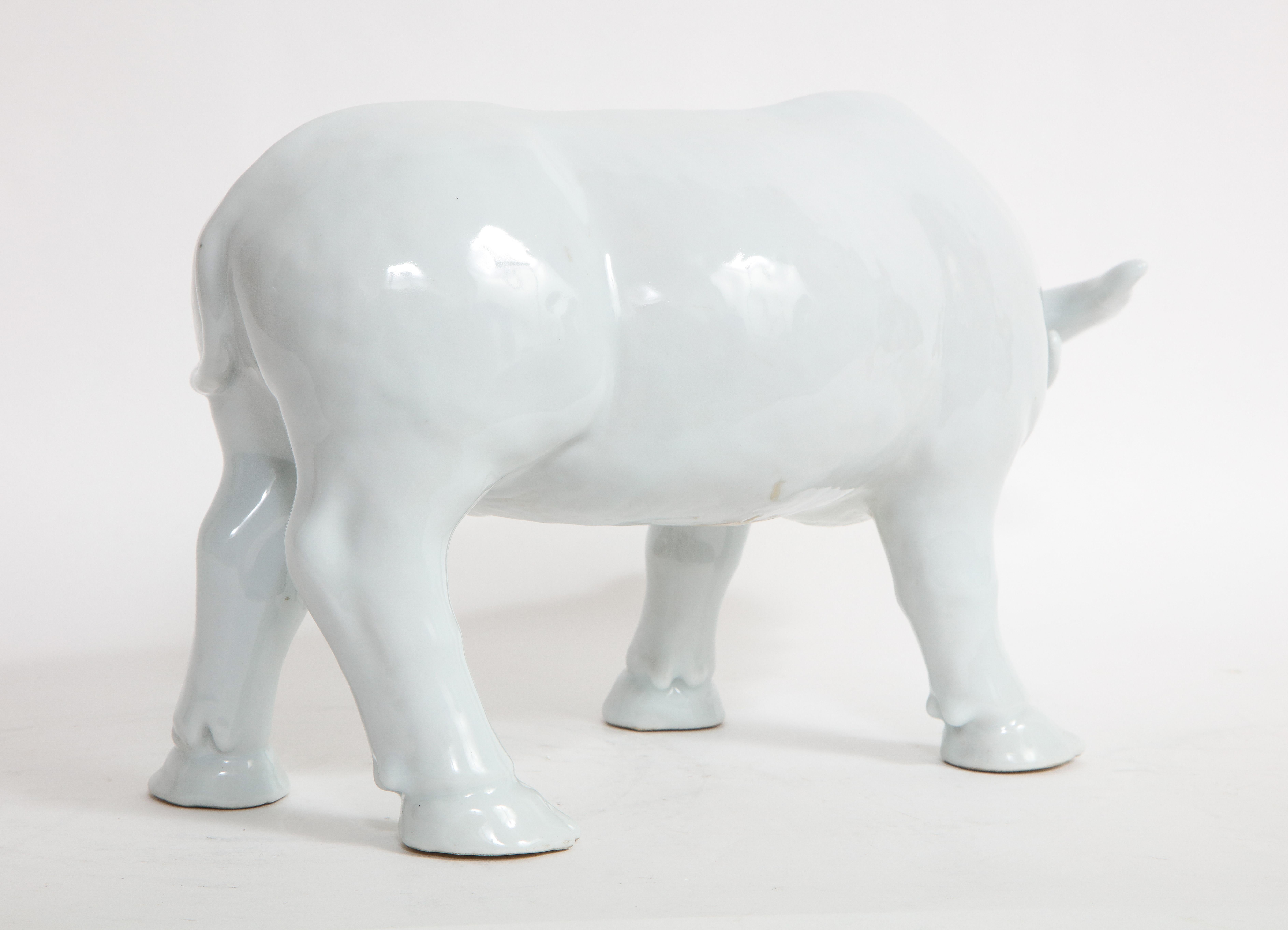 Fantastic 19th Century Chinese Blanc De Chine Model of a Water Buffalo or Ox For Sale 2