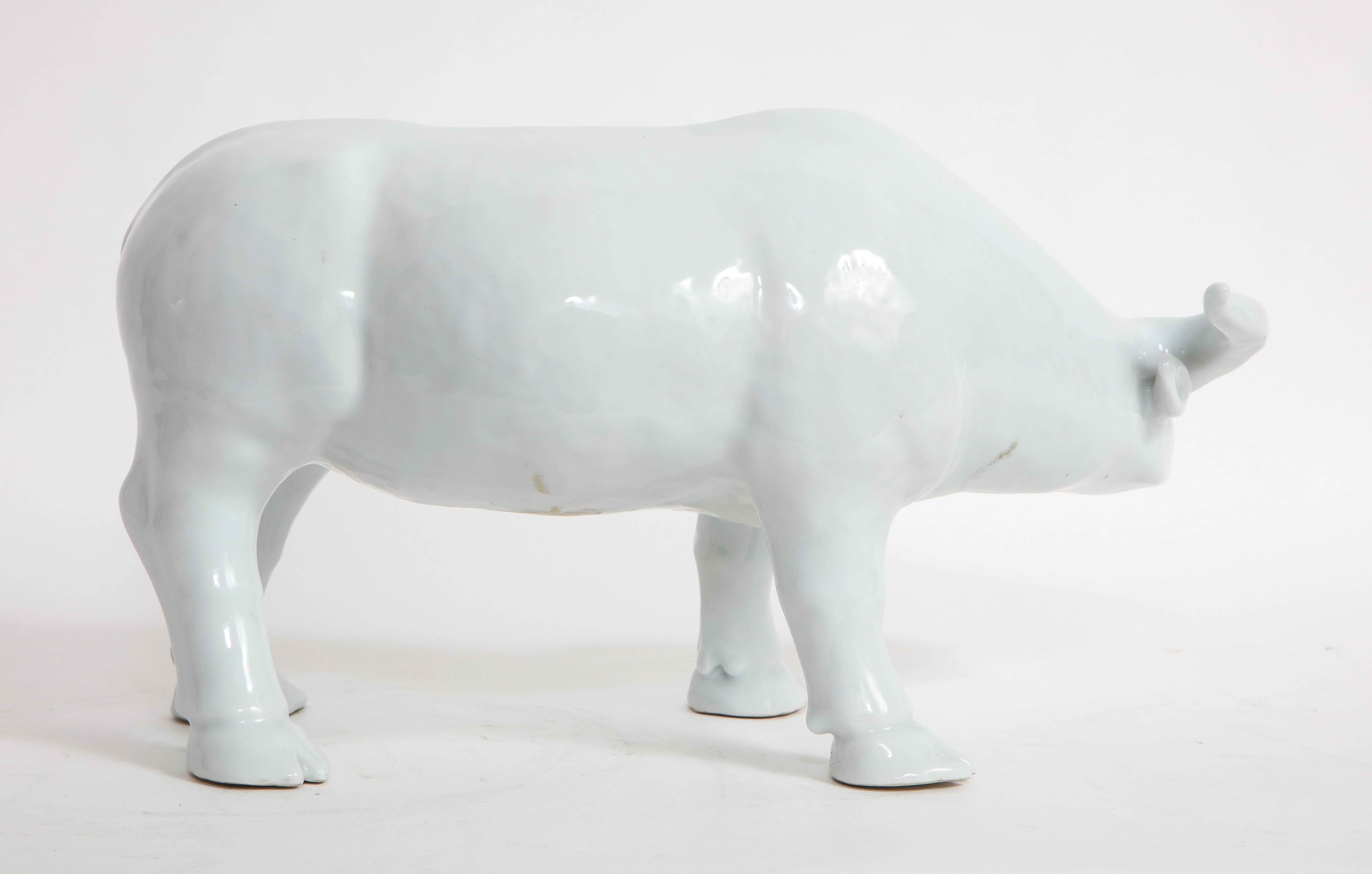 Fantastic 19th Century Chinese Blanc De Chine Model of a Water Buffalo or Ox For Sale 3