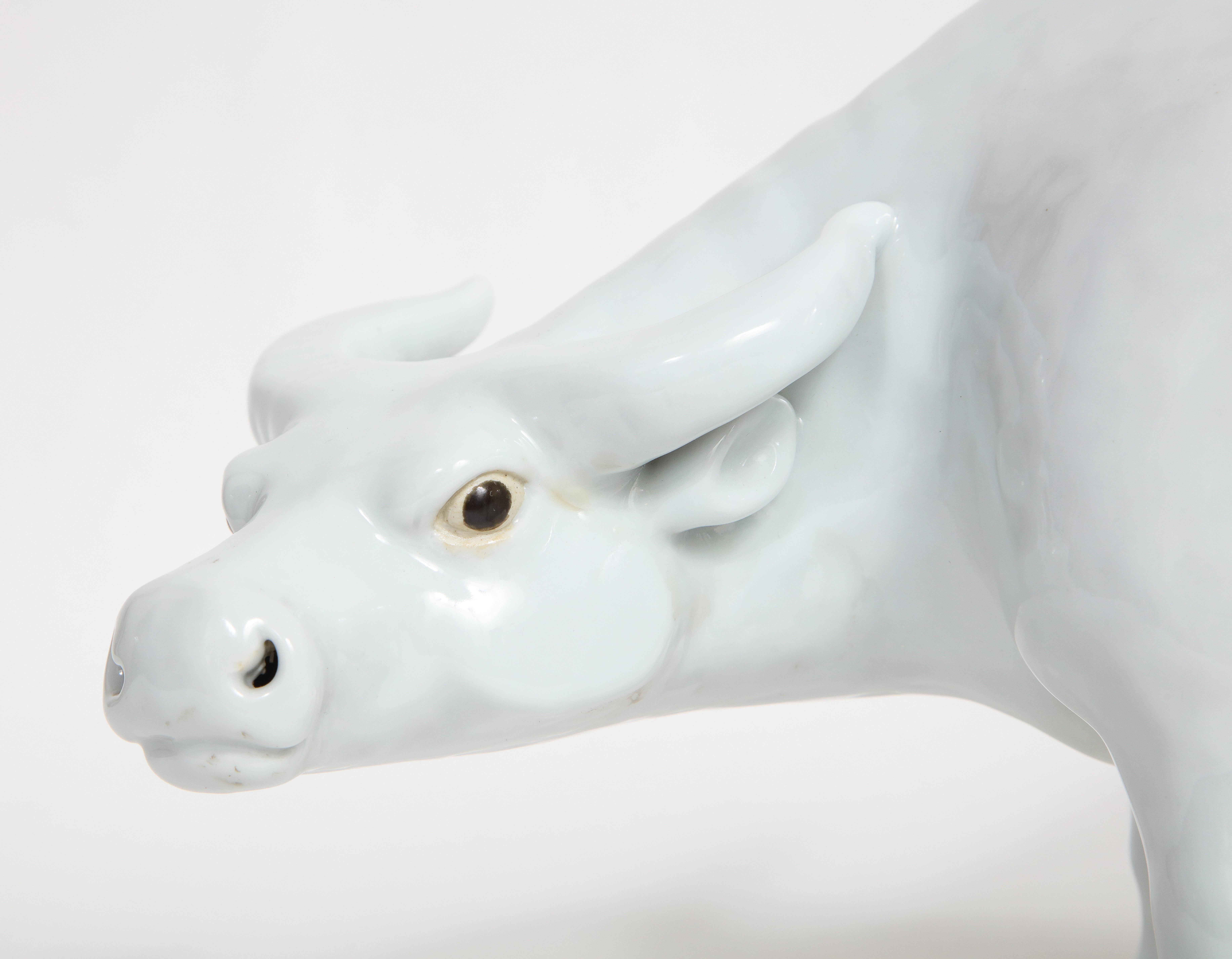 Fantastic 19th Century Chinese Blanc De Chine Model of a Water Buffalo or Ox For Sale 5