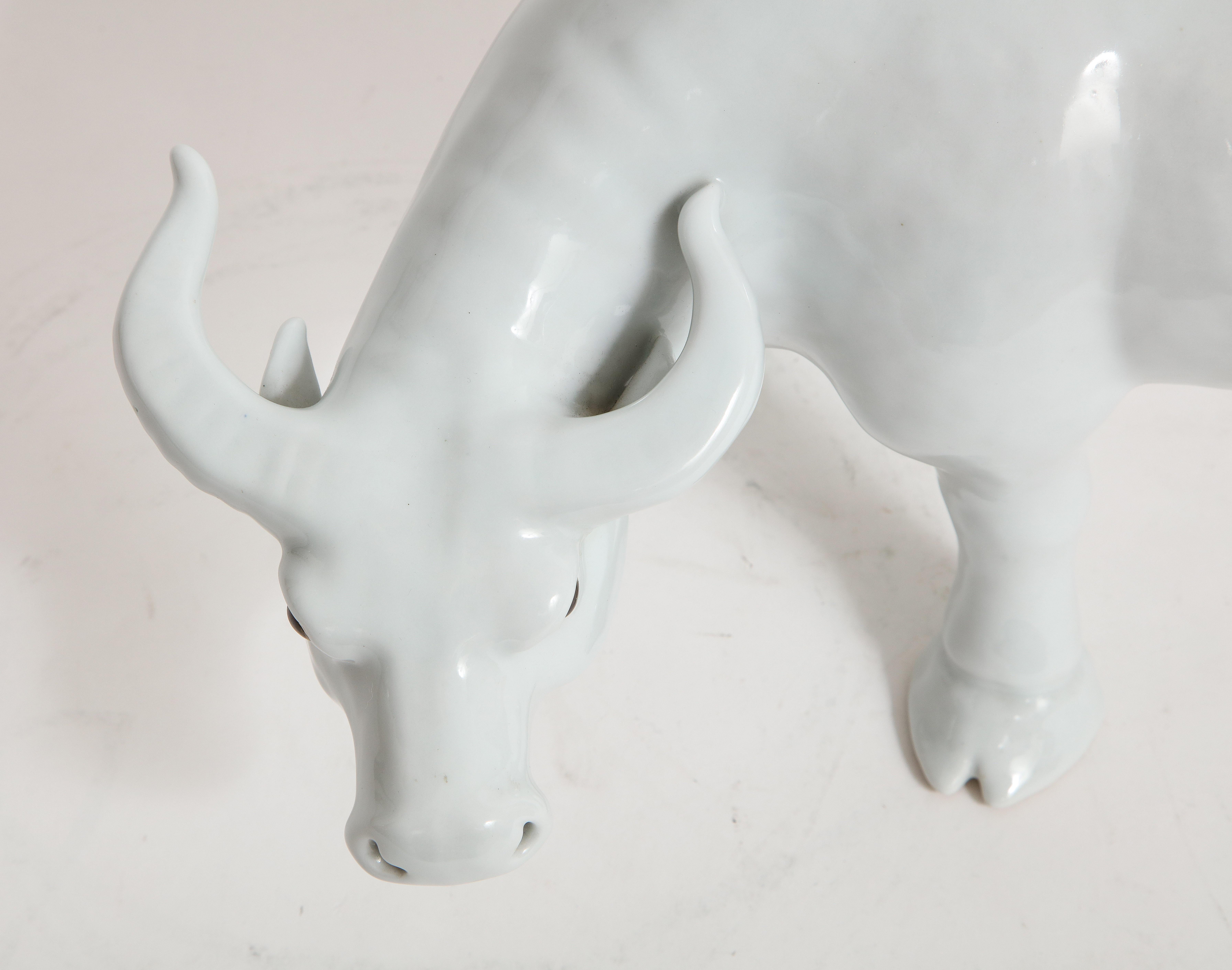 Fantastic 19th Century Chinese Blanc De Chine Model of a Water Buffalo or Ox For Sale 6