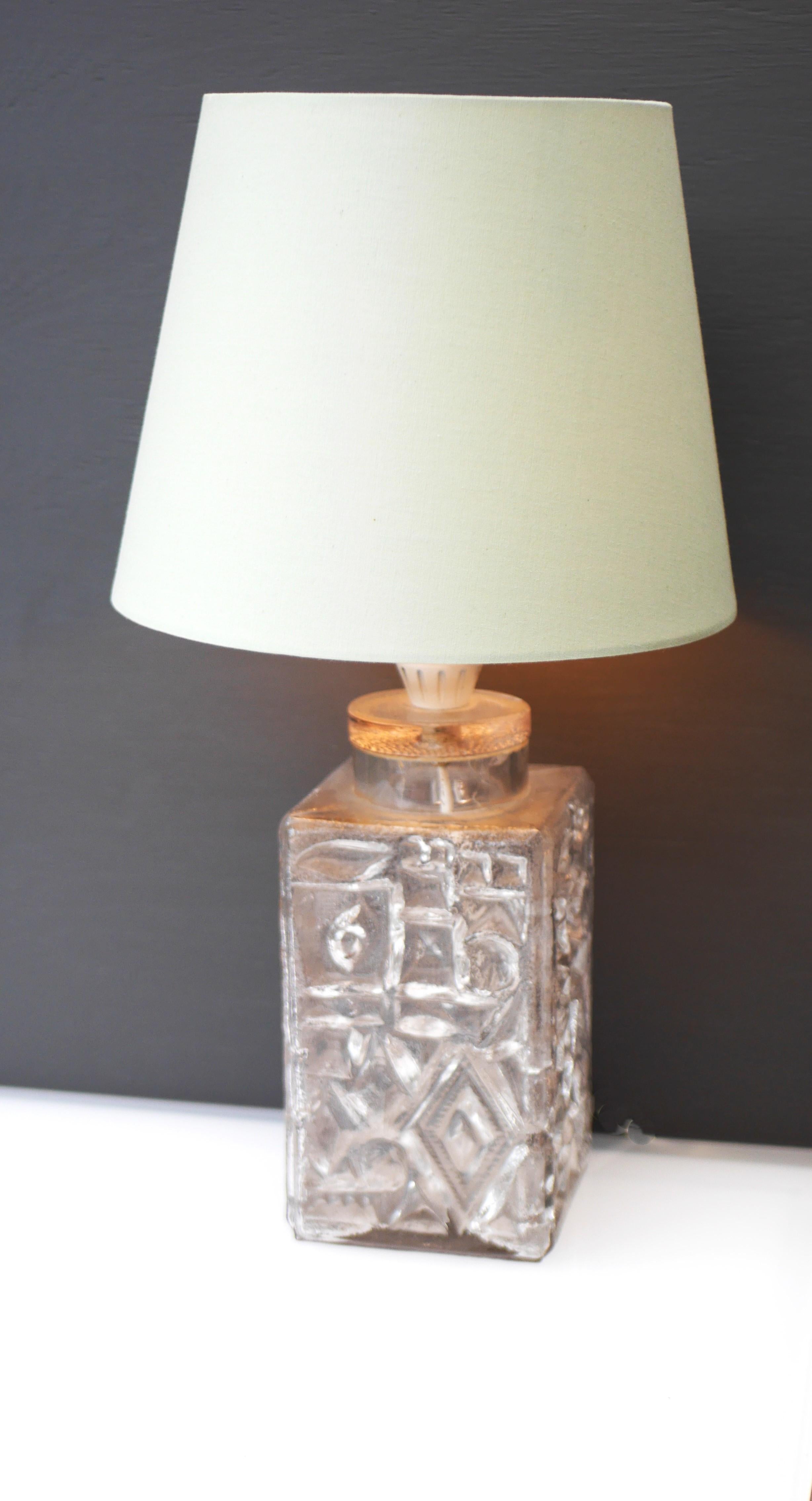 Mid-Century Modern A fantastic Glass Lamp by Henrik Blomqvist by Stilarmatur, Tranås, Sweden For Sale