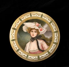 A Fantastic KPM Berlin “Königin der Rosen” Jeweled Porcelain Plaque by Wagner