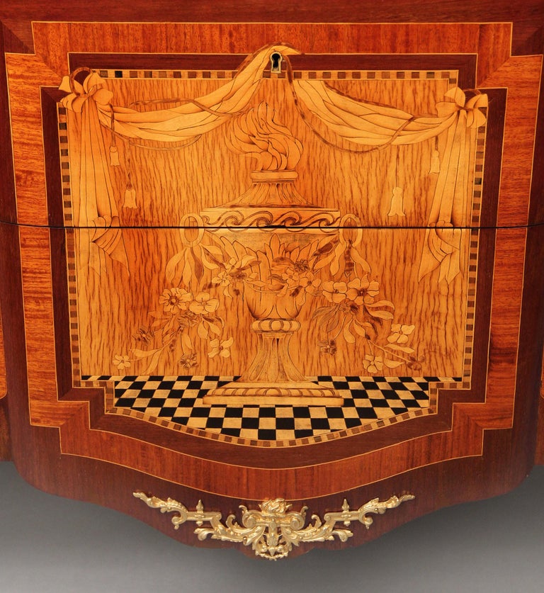 Fantastic Pair of Early 20th Century Gilt Bronze Mounted Inlaid ...