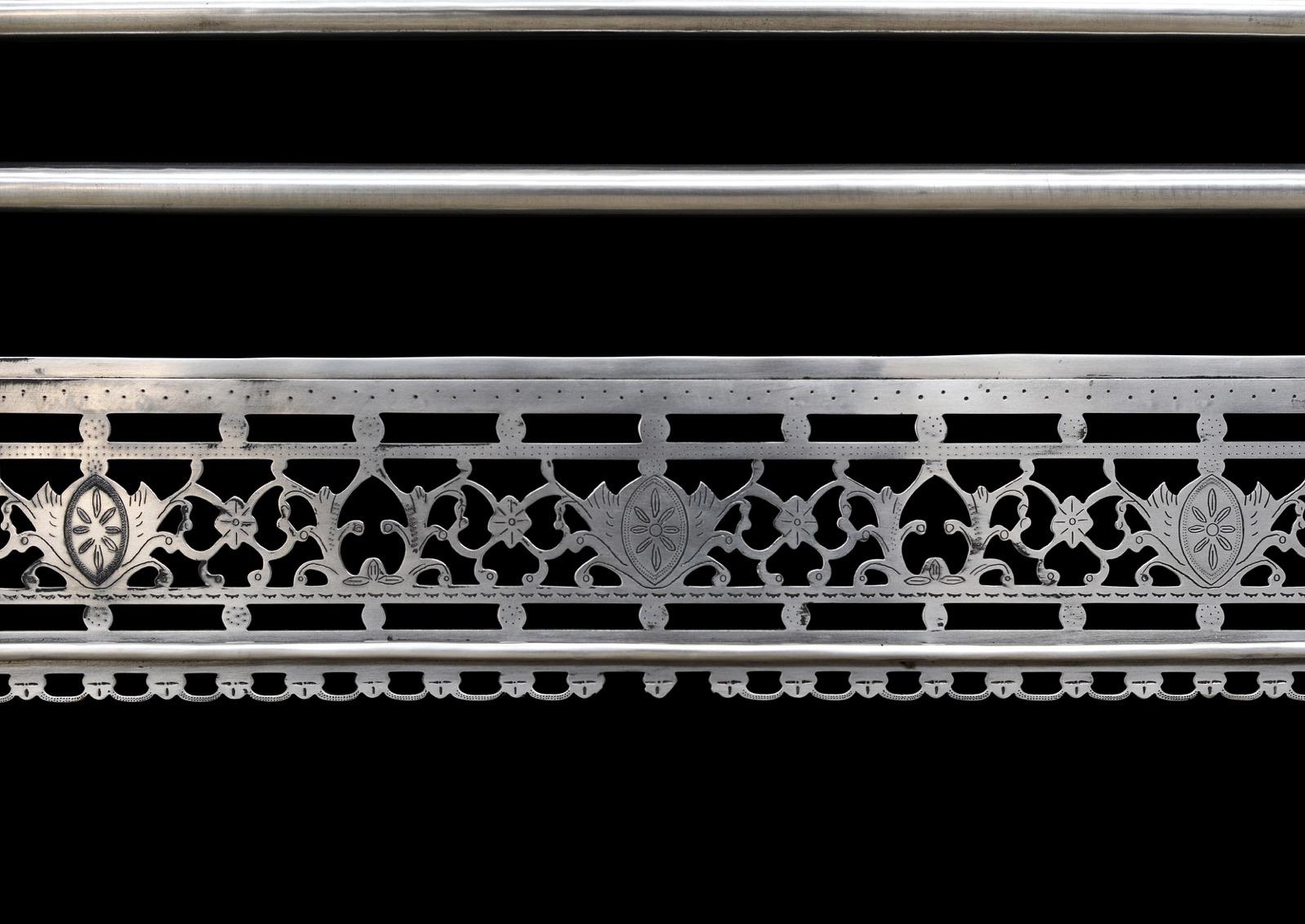 20th Century Fantastic Quality Copy of a Mid 18th Century Irish Register Grate in Steel For Sale