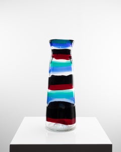 “a fasce di colore” or “a fasce orrizontali” vase by Fulvio Bianconi, circa 1953