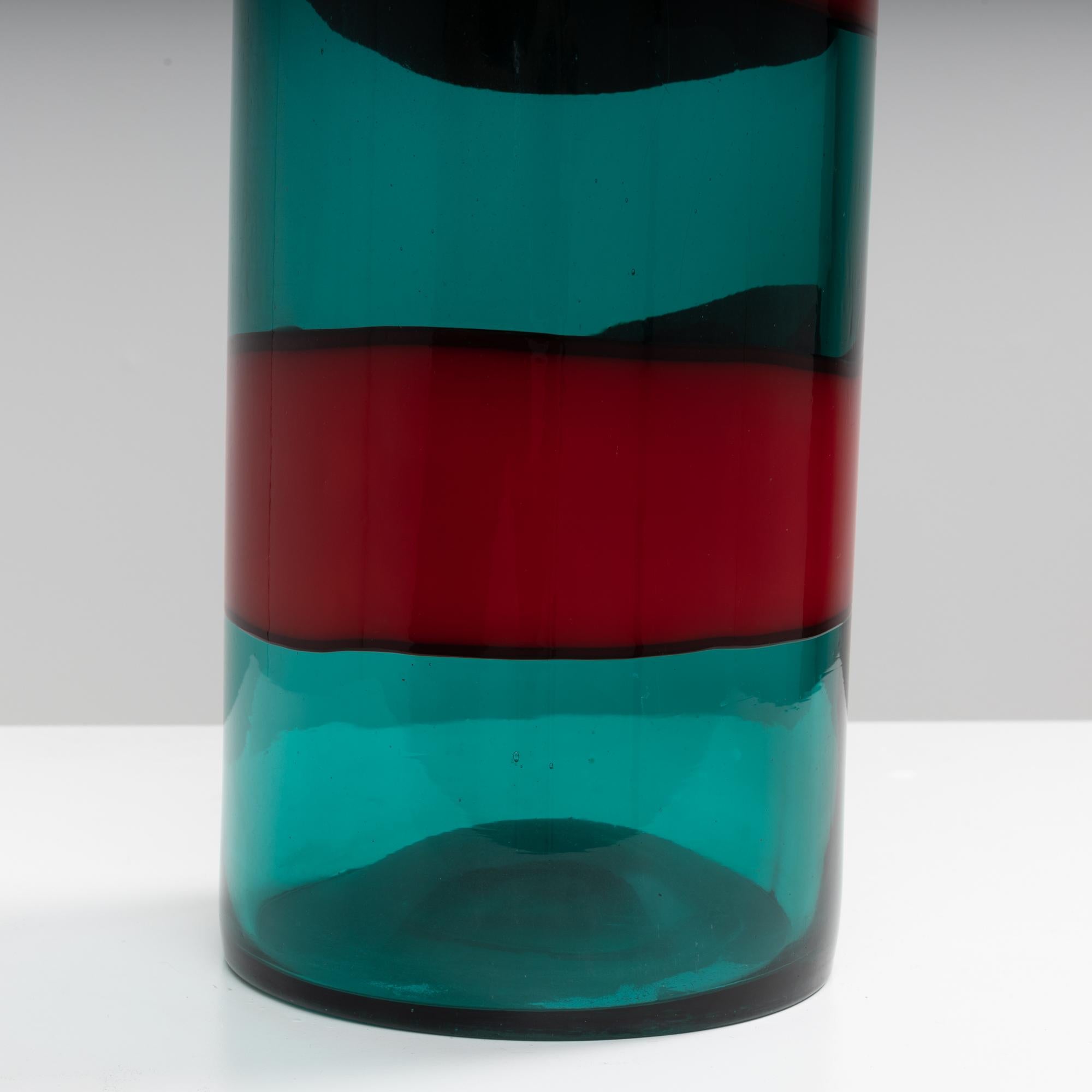 Mid-Century Modern A fasce Orizzontali Vase 'Model Number 4315', Fulvio Bianconi, Venini Murano For Sale