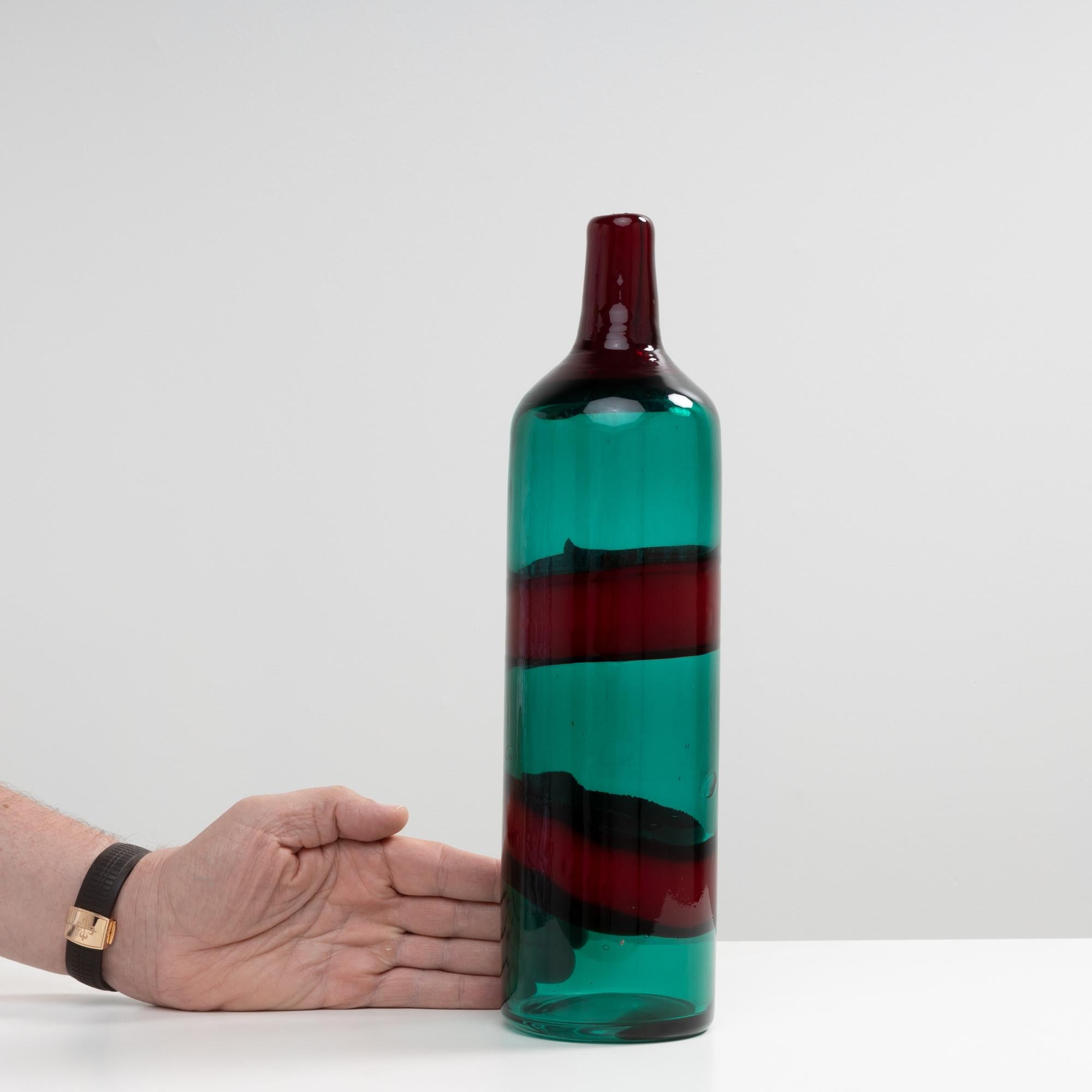 Vetro soffiato Vaso Fasce Orizzontali 'Model No. 4315', Fulvio Bianconi, Venini Murano in vendita
