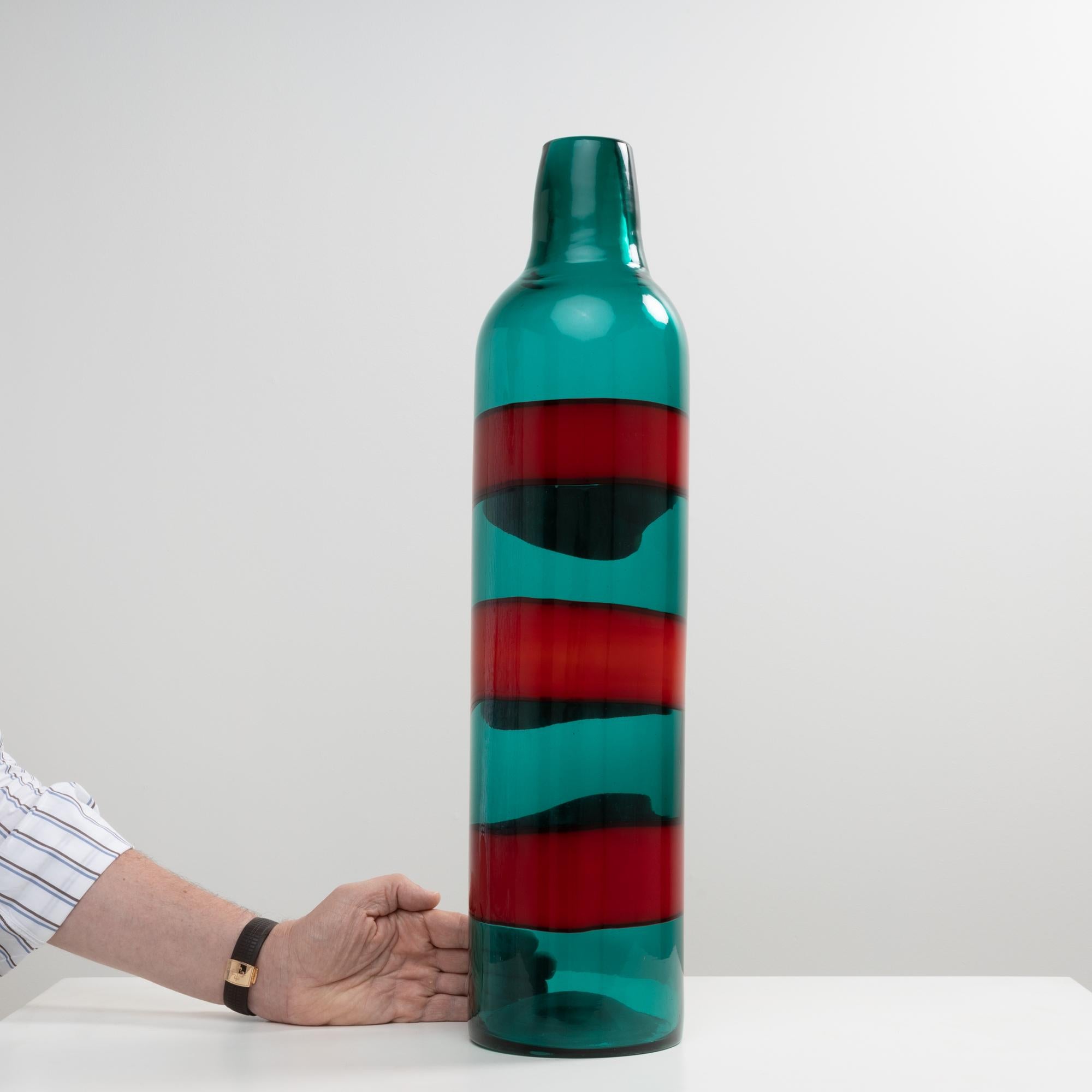 Mid-20th Century A fasce Orizzontali Vase 'Model Number 4315', Fulvio Bianconi, Venini Murano For Sale
