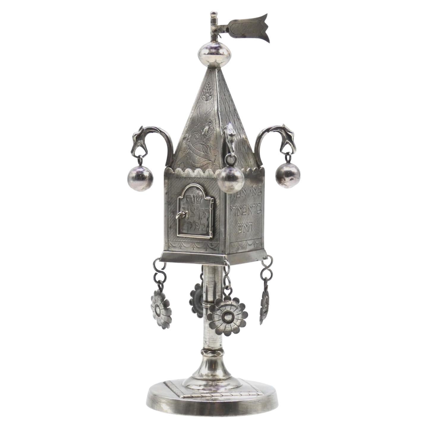 A Fascinating and Rare Silver Spice Tower, Poland circa 1836 For Sale