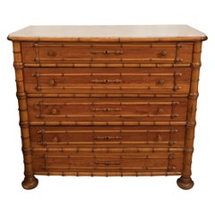 Faux Bamboo Chest with Marble Top
