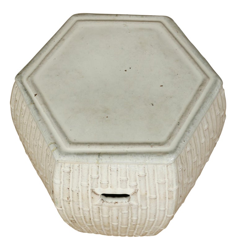 Faux Bamboo Garden Stool For Sale at 1stDibs