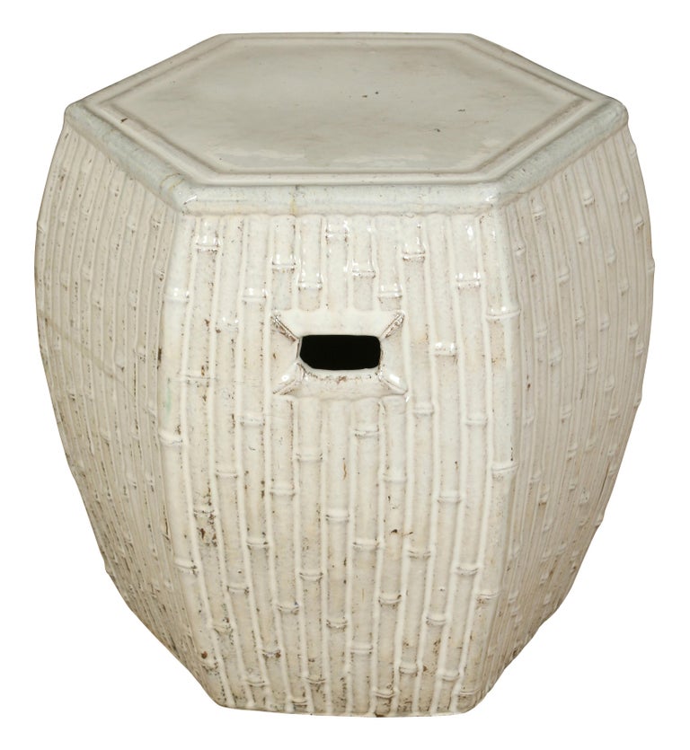 Faux Bamboo Garden Stool For Sale at 1stDibs