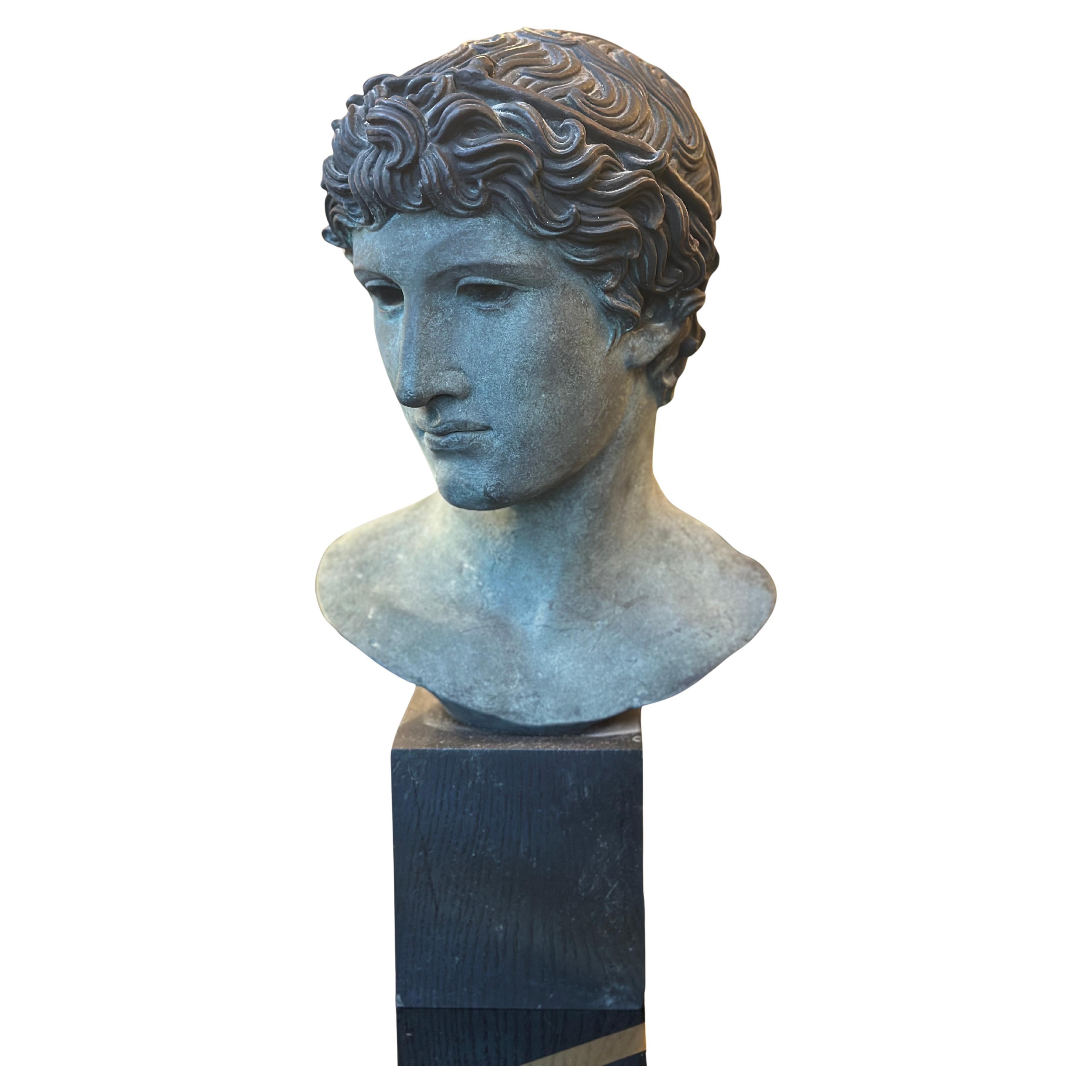 A Faux Bronze Classical Bust After the Antique From Musee du Louvre