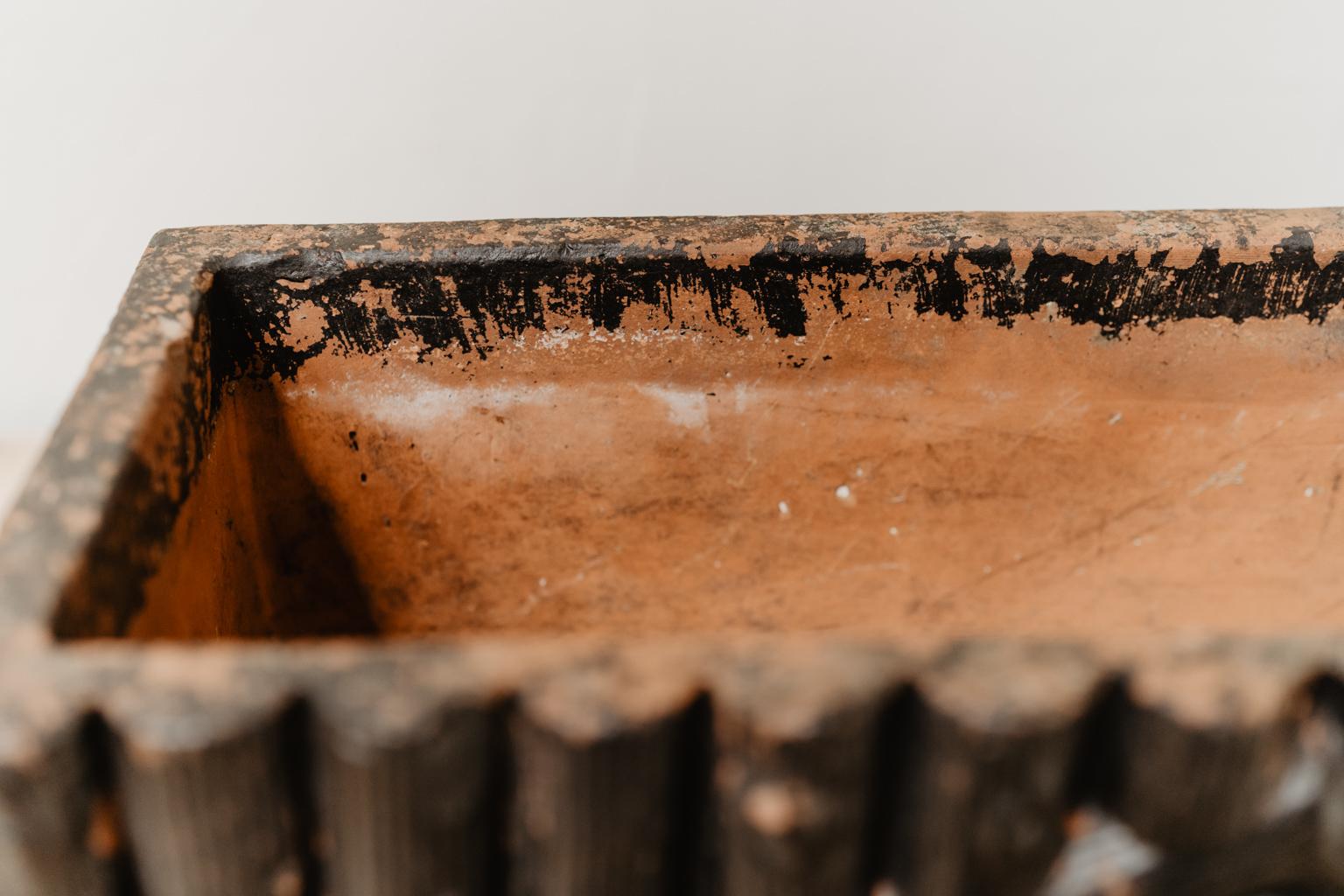 Faux Timber Painted Terra Cotta Planter, England, Late 19th Century For Sale 3