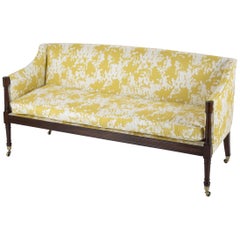 Antique Federal American Sofa with Updated Fabric