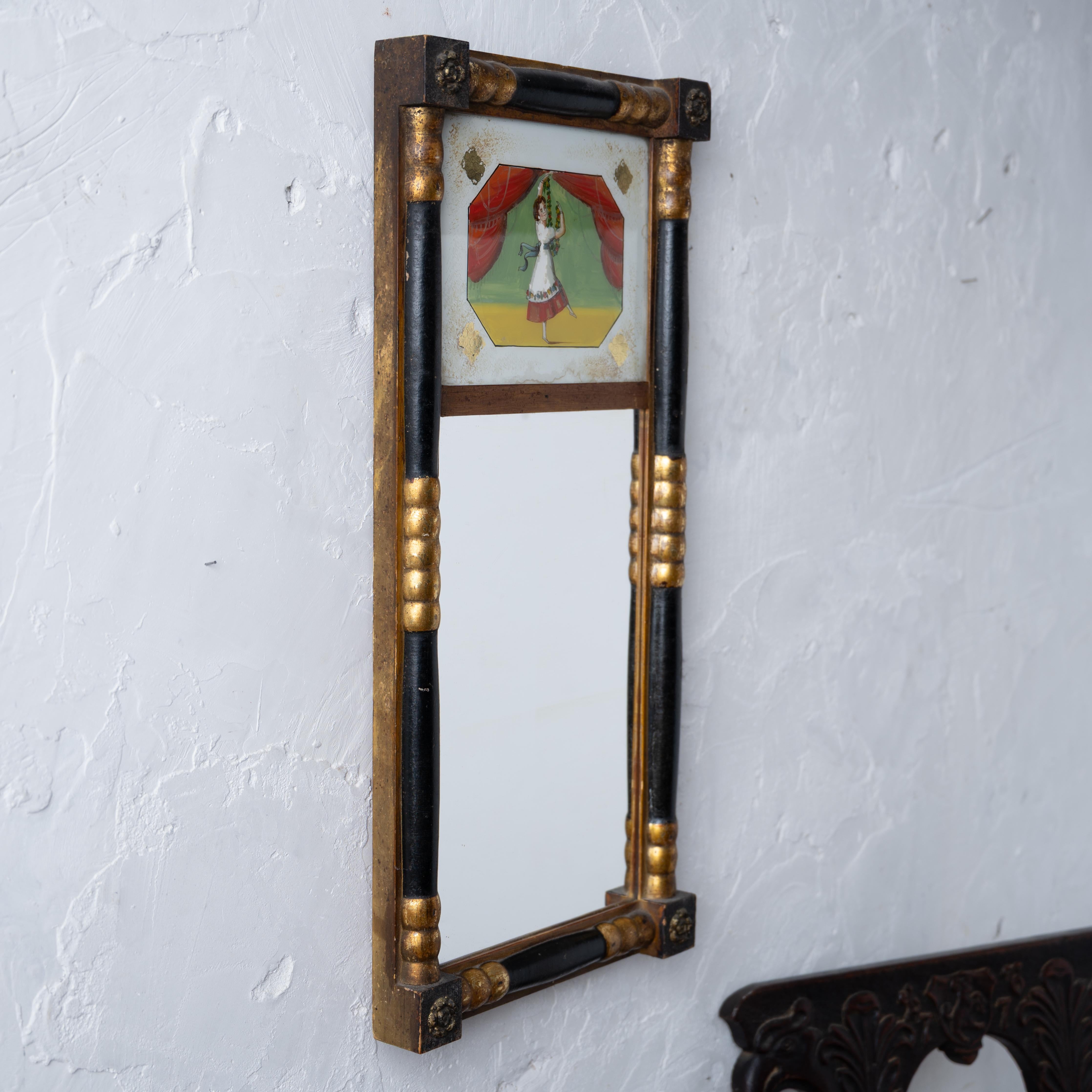 Miroir en églomisé Feder, 19e siècle État moyen - En vente à Savannah, GA