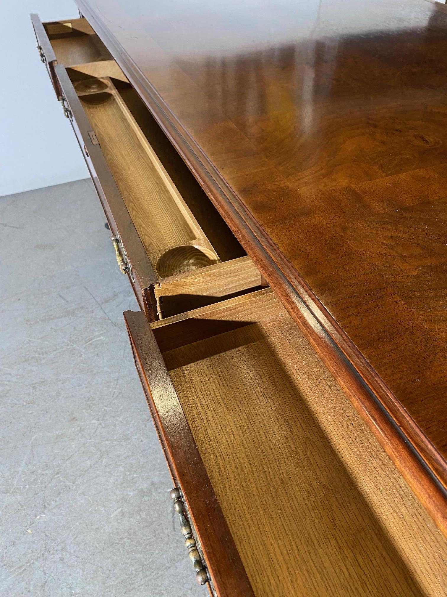 Late 20th Century A Federal Style Partners Desk by John Widdicomb