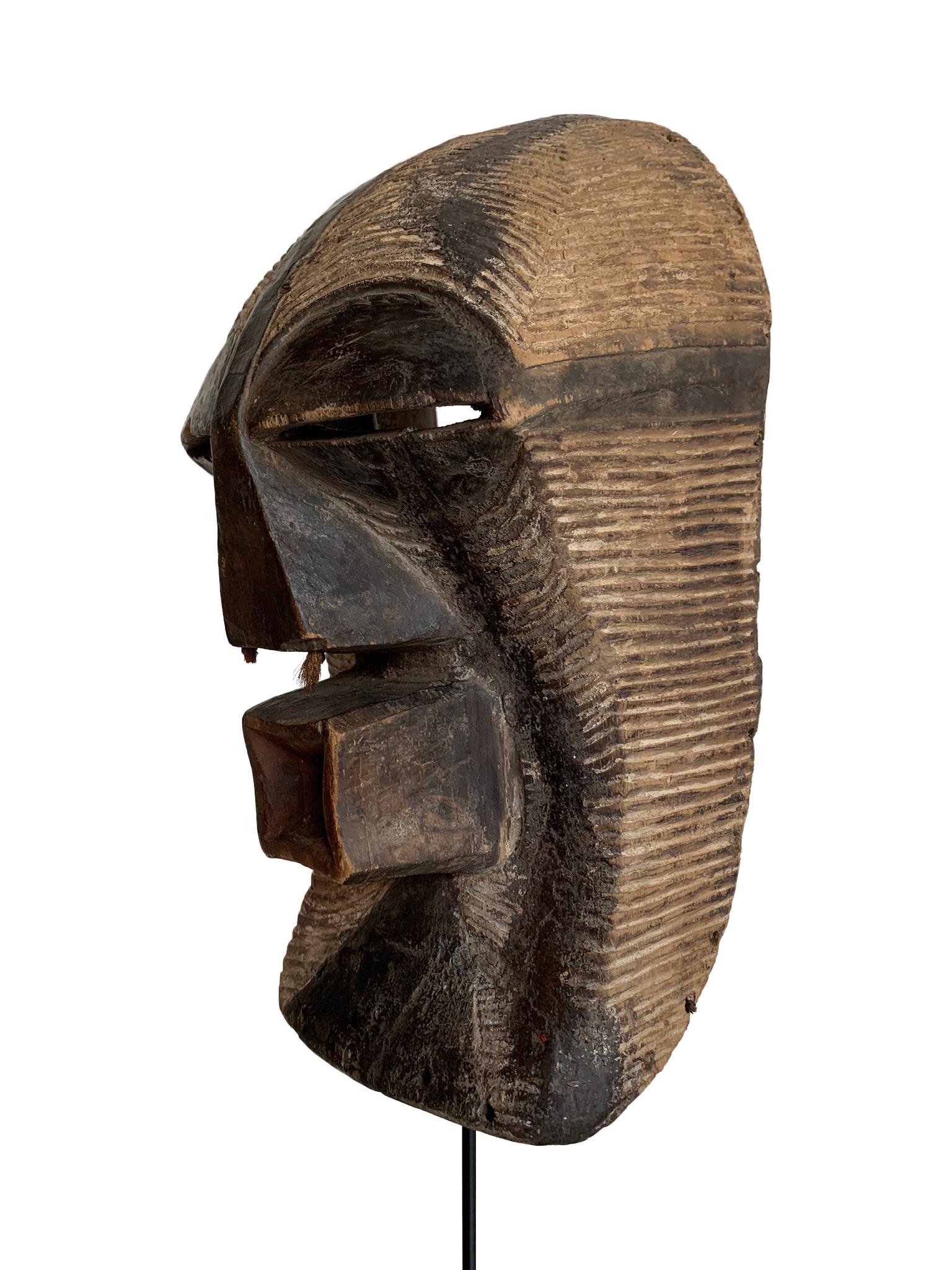 Tribal Female Songye Kifwebe Hand Carved Ceremonial Mask