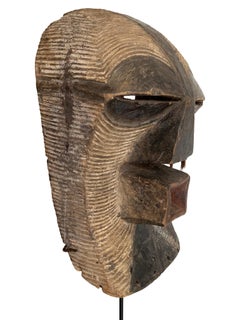 Female Songye Kifwebe Hand Carved Ceremonial Mask