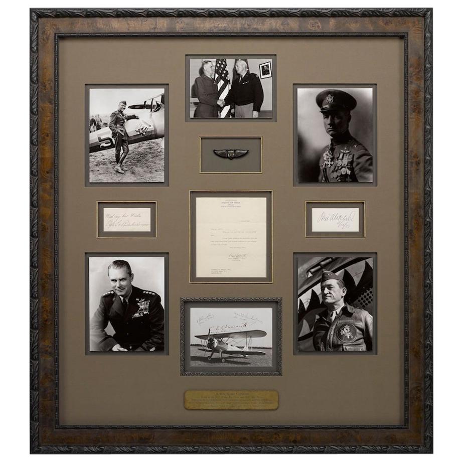 WWI and WWII Air Force Captains, Original Signatures For Sale