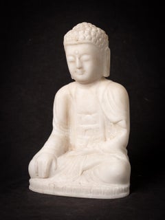 A few years old Marble Buddha statue in Bhumisparsha Mudra  Original Buddhas