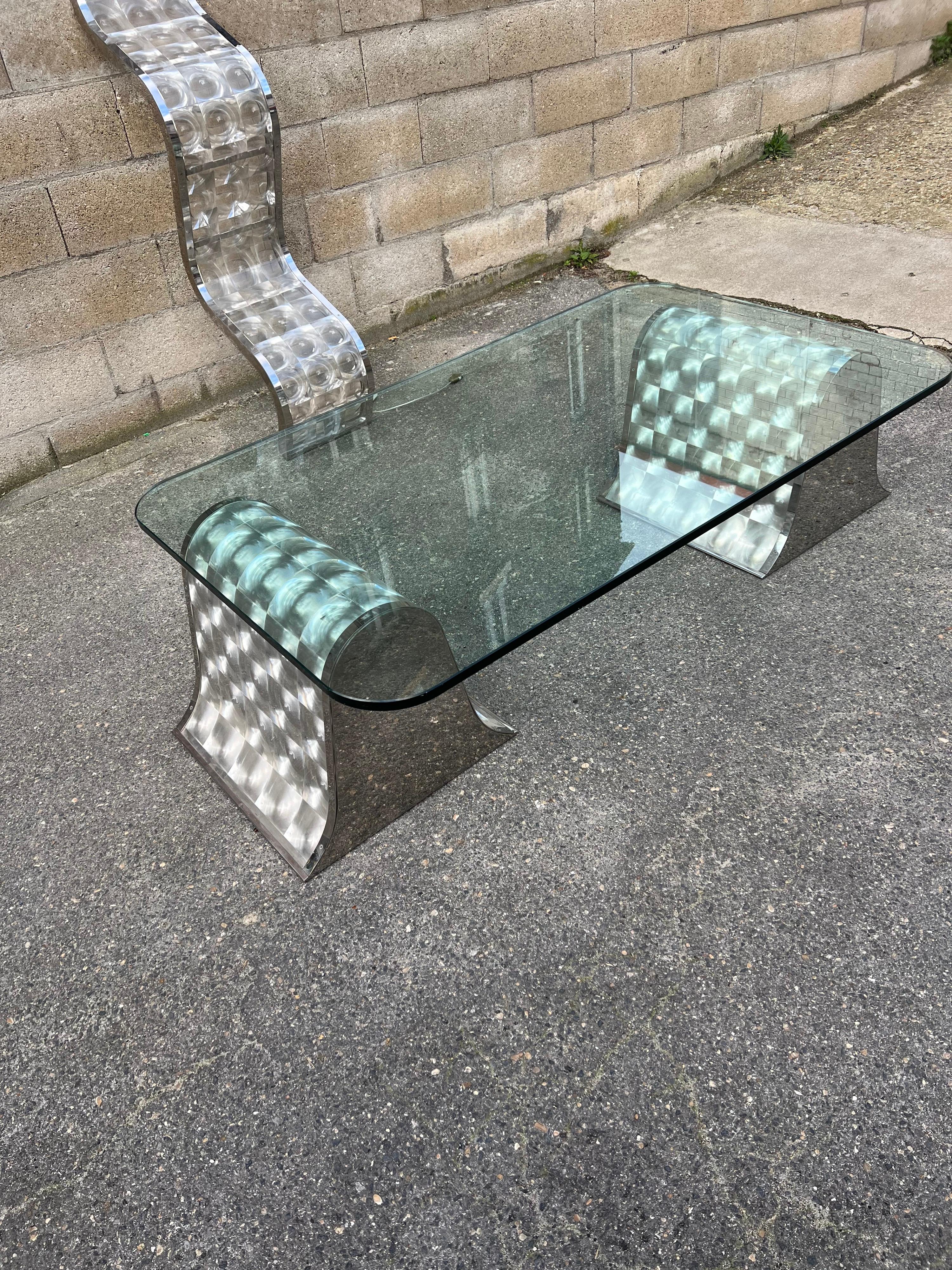 cracked glass coffee table