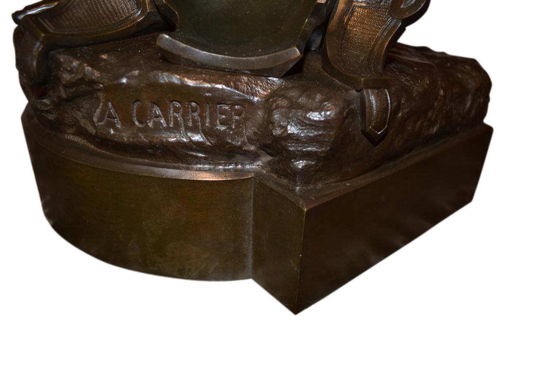 French Figural Bronze Statue Depicting L' Amazon Captive by A. Carrier Belleuse For Sale