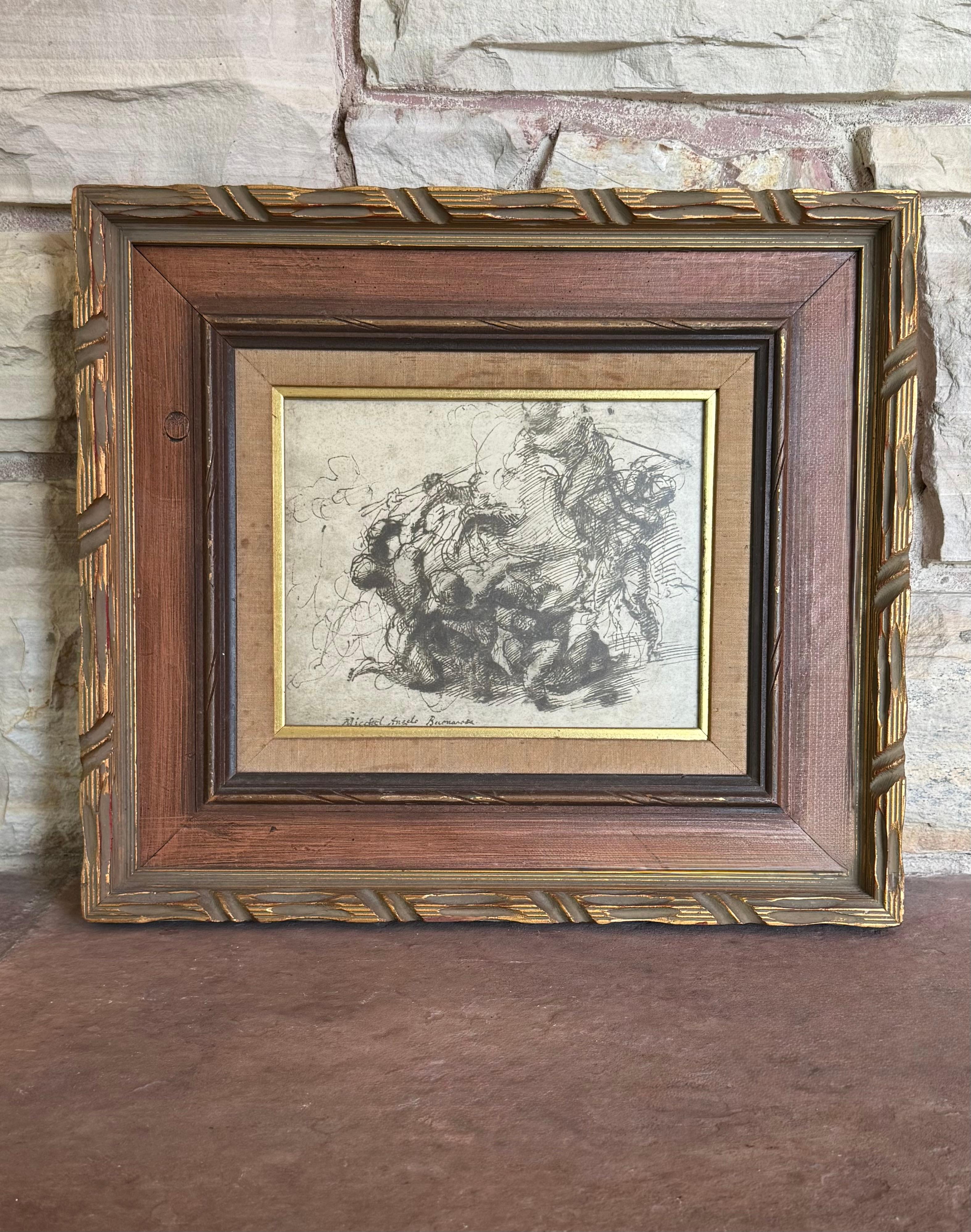 Stampa figurativa gestuale di Michelangelo Buonarosa, inizio XIX sec. in vendita 5