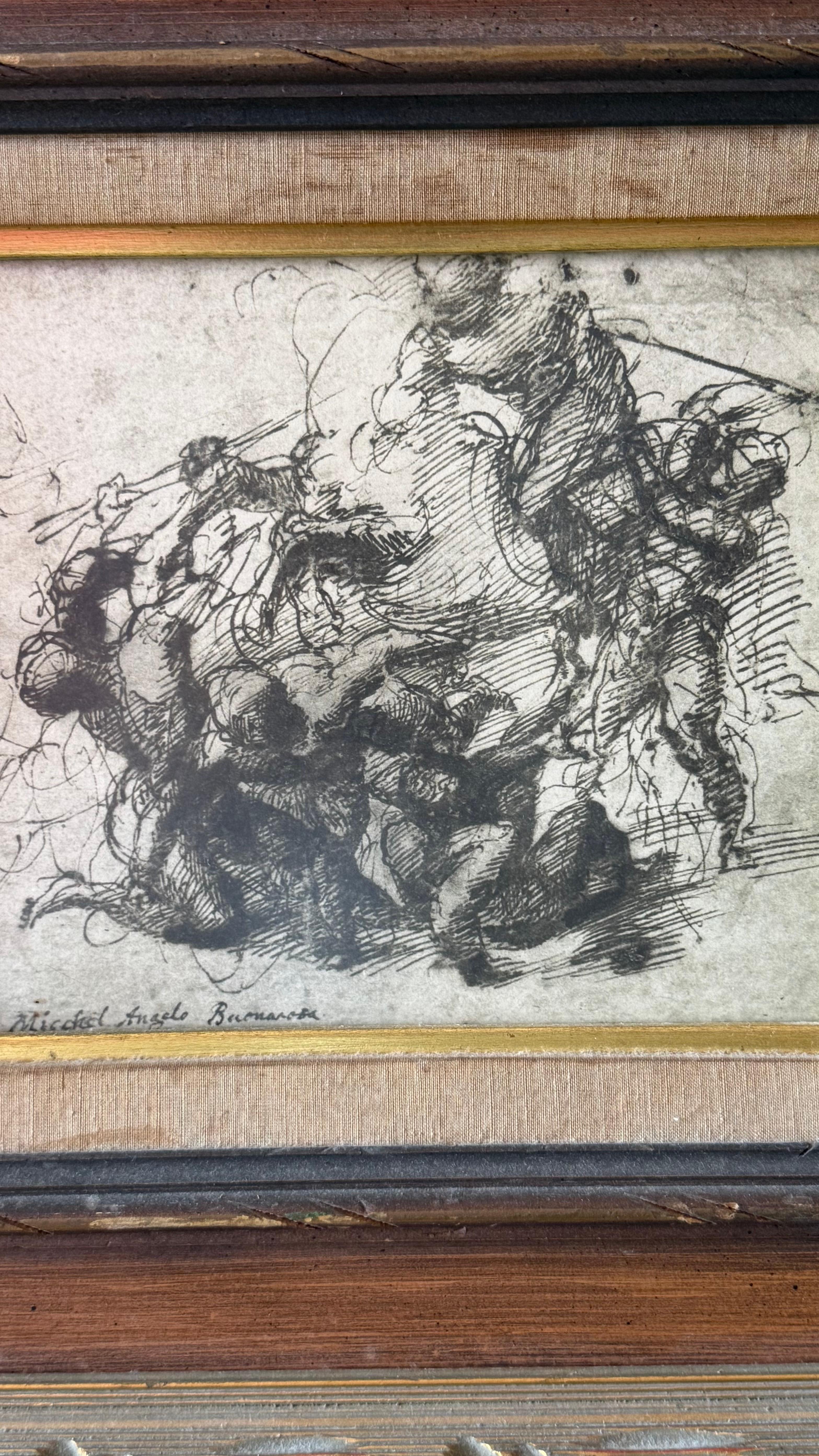 Stampa figurativa gestuale di Michelangelo Buonarosa, inizio XIX sec. in vendita 2