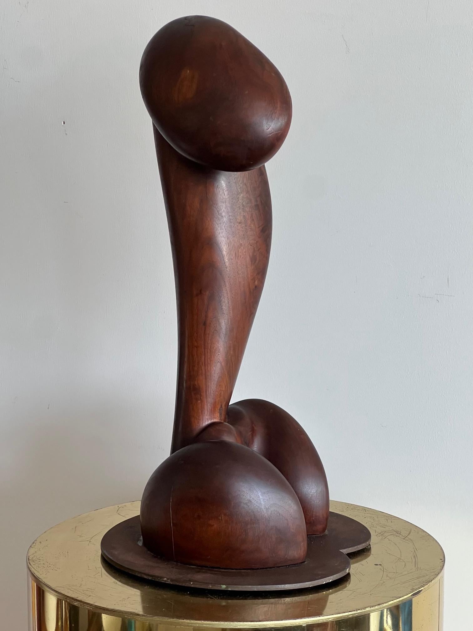 Figurative Walnut Sculpture For Sale 4