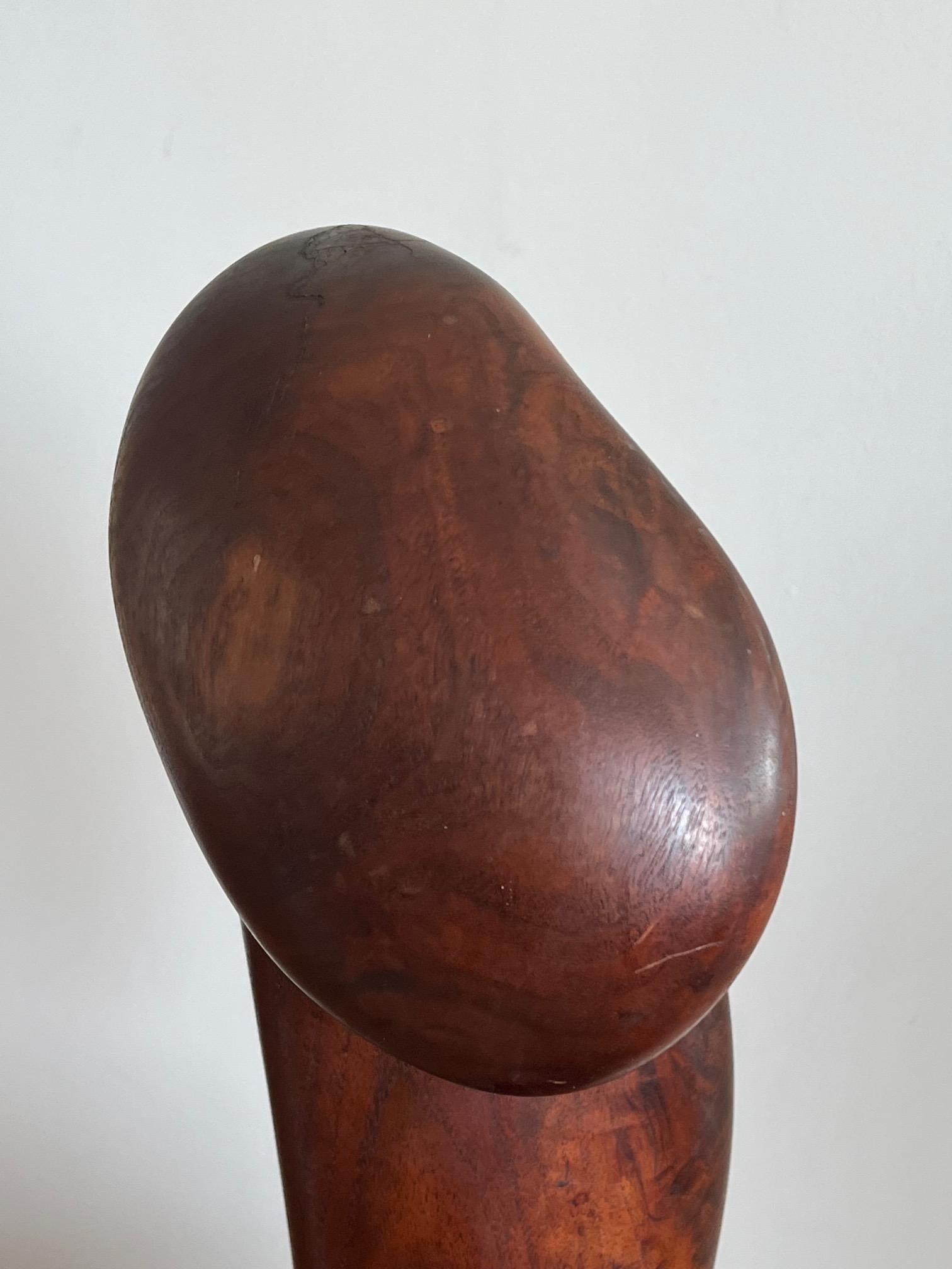 Figurative Walnut Sculpture For Sale 5