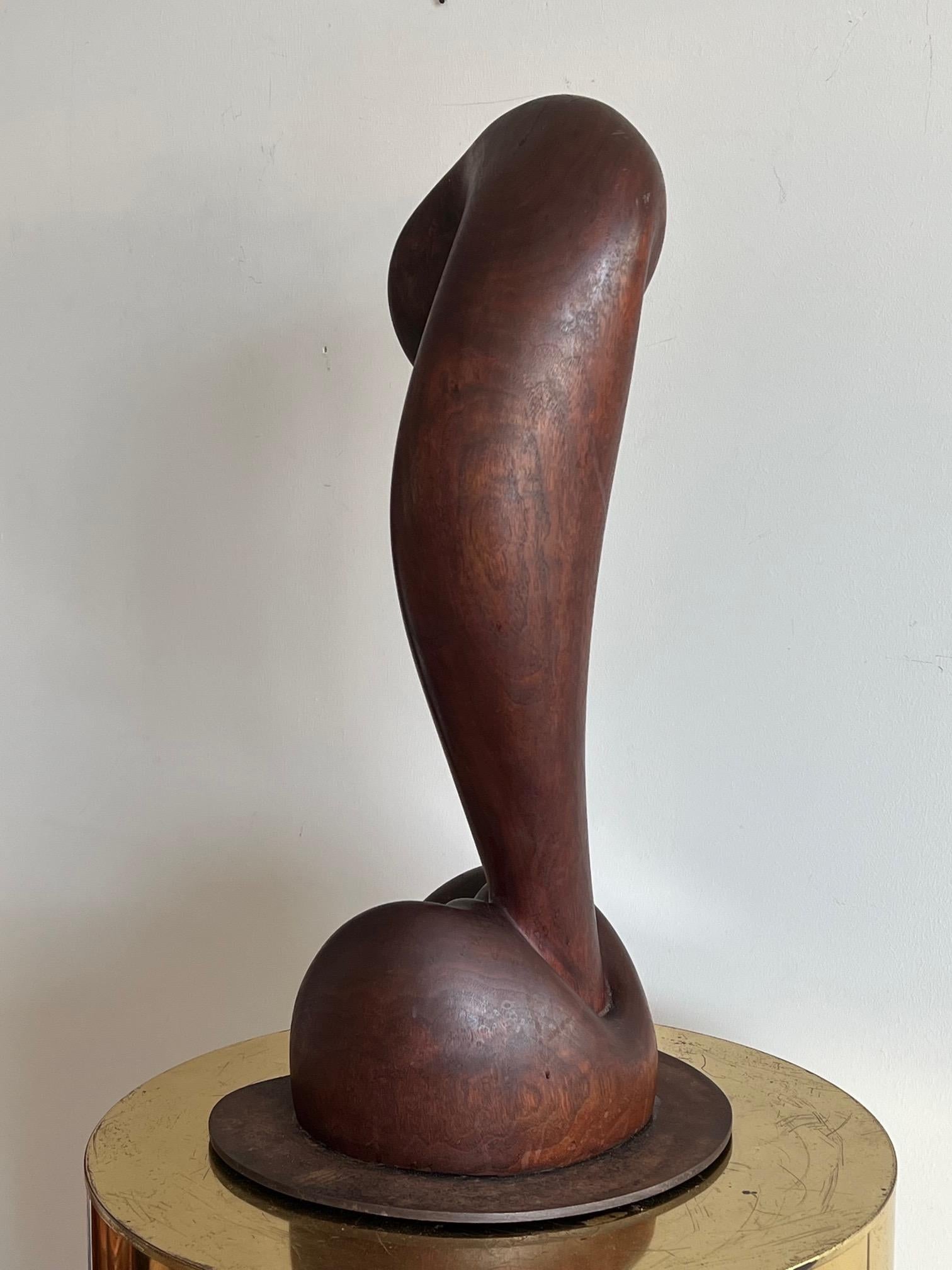 Figurative Walnut Sculpture For Sale 2