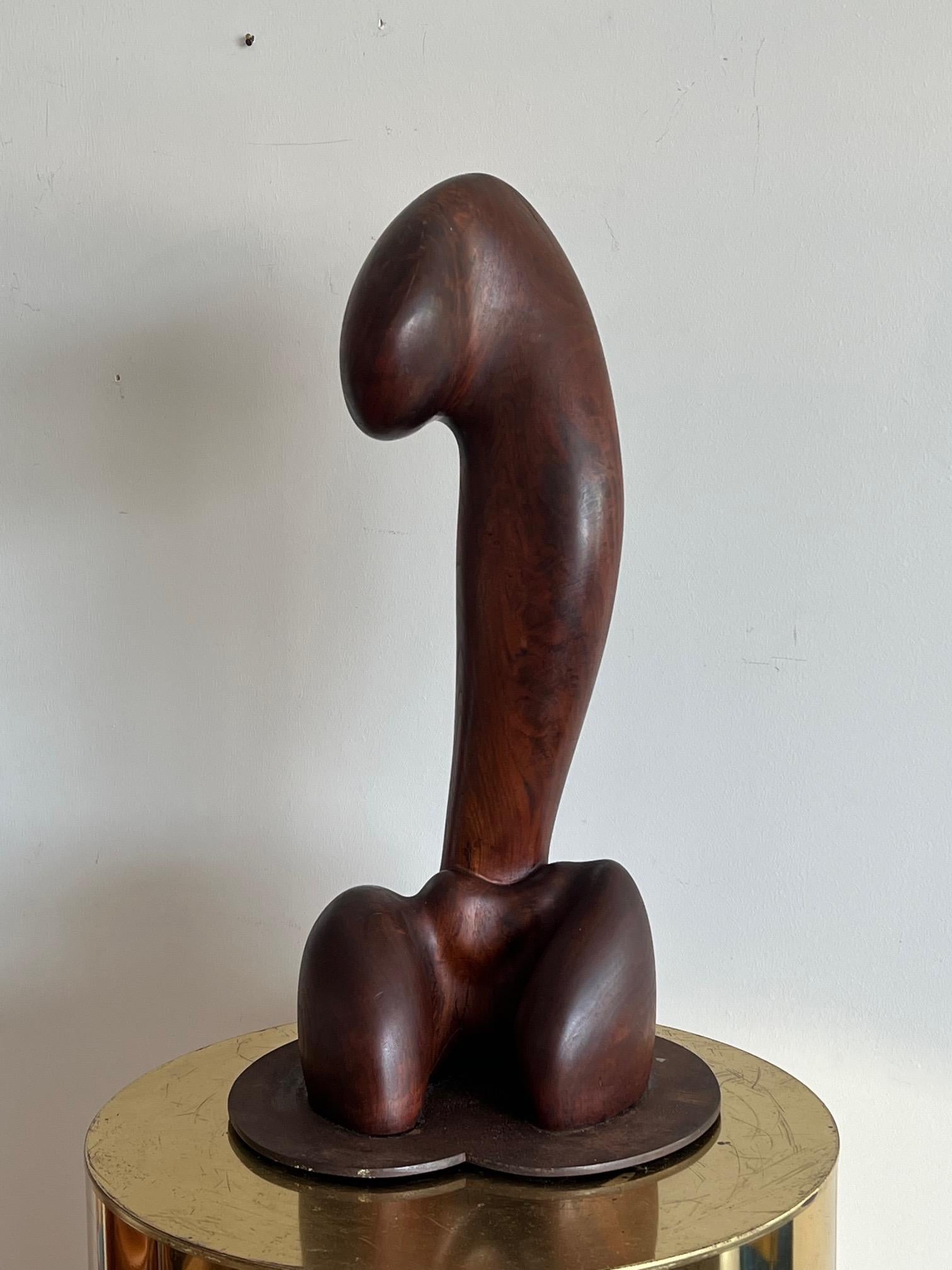 Figurative Walnut Sculpture For Sale 3
