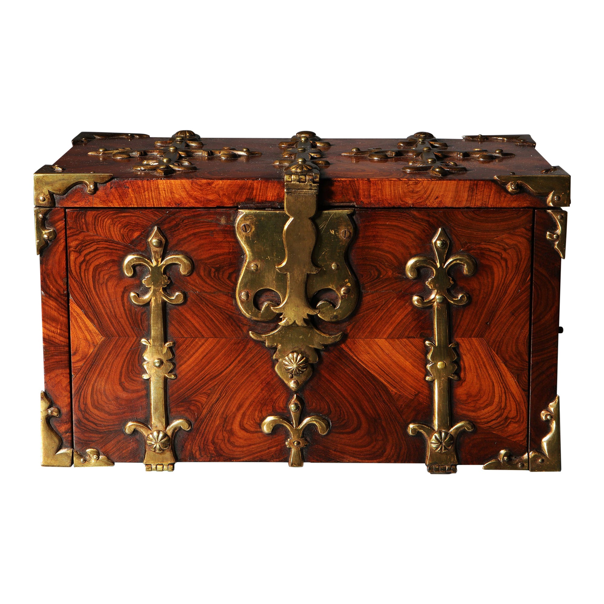 A Fine 17th C. William and Mary Kingwood Strongbox or Coffre Fort, Circa 1690
