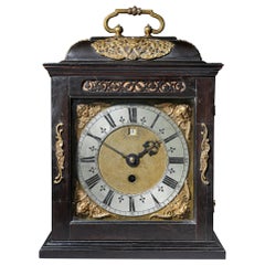 Antique Fine 17th Century Charles II Spring Driven Table Clock by Deodatus Threlkeld