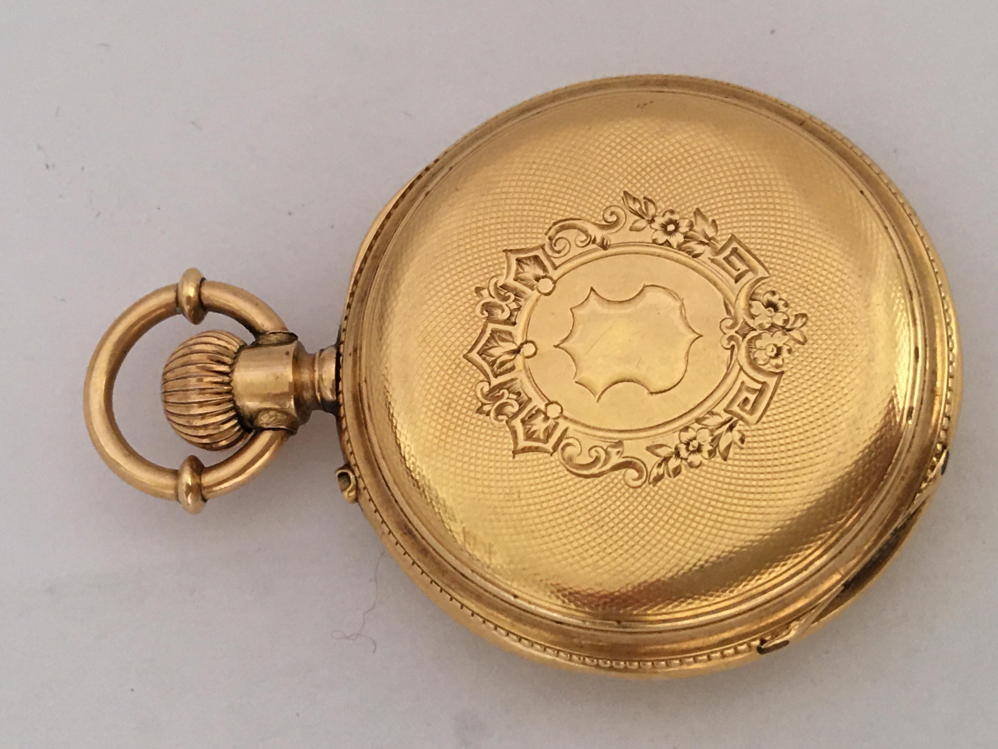 Fine 18 Karat Gold and Diamonds Ladies Fob Watch 12