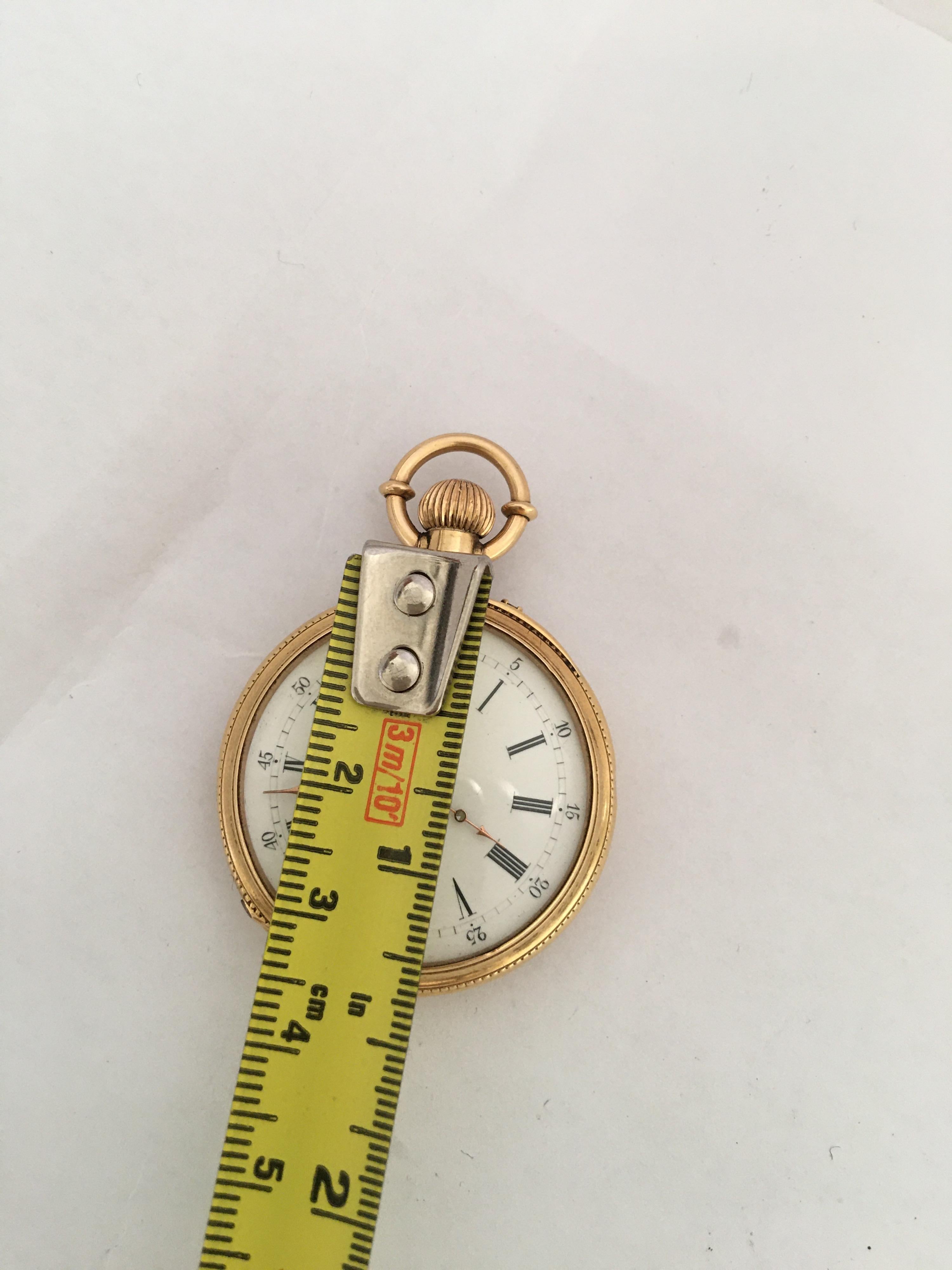 Fine 18 Karat Gold and Diamonds Ladies Fob Watch 5