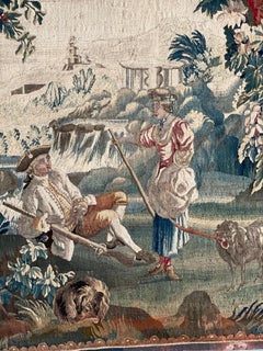 Fine and Rare Pastoral Aubusson Tapestry, France 18th Century