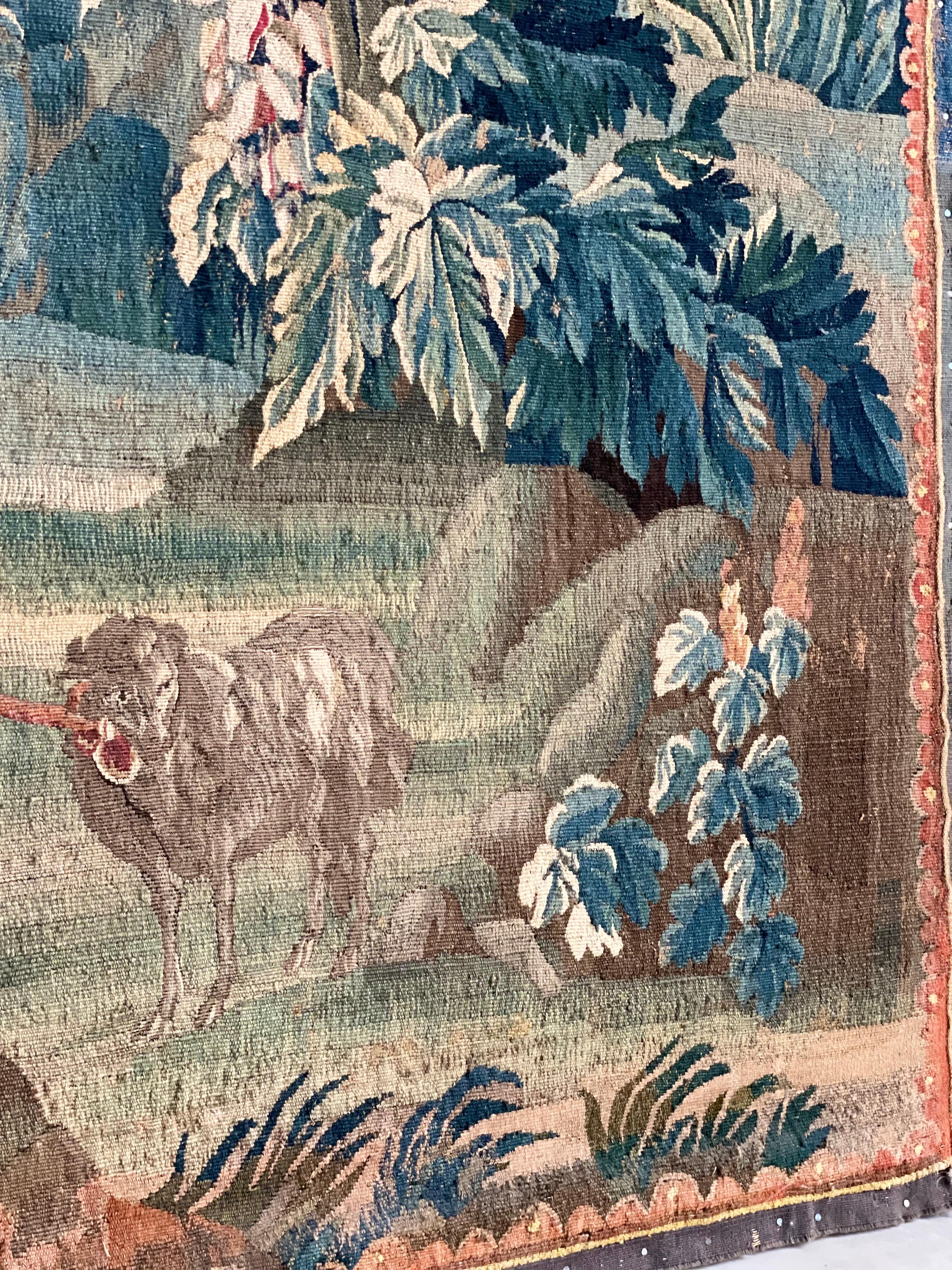 Französischer Aubusson-Wandteppich, 18. Jahrhundert im Angebot 1