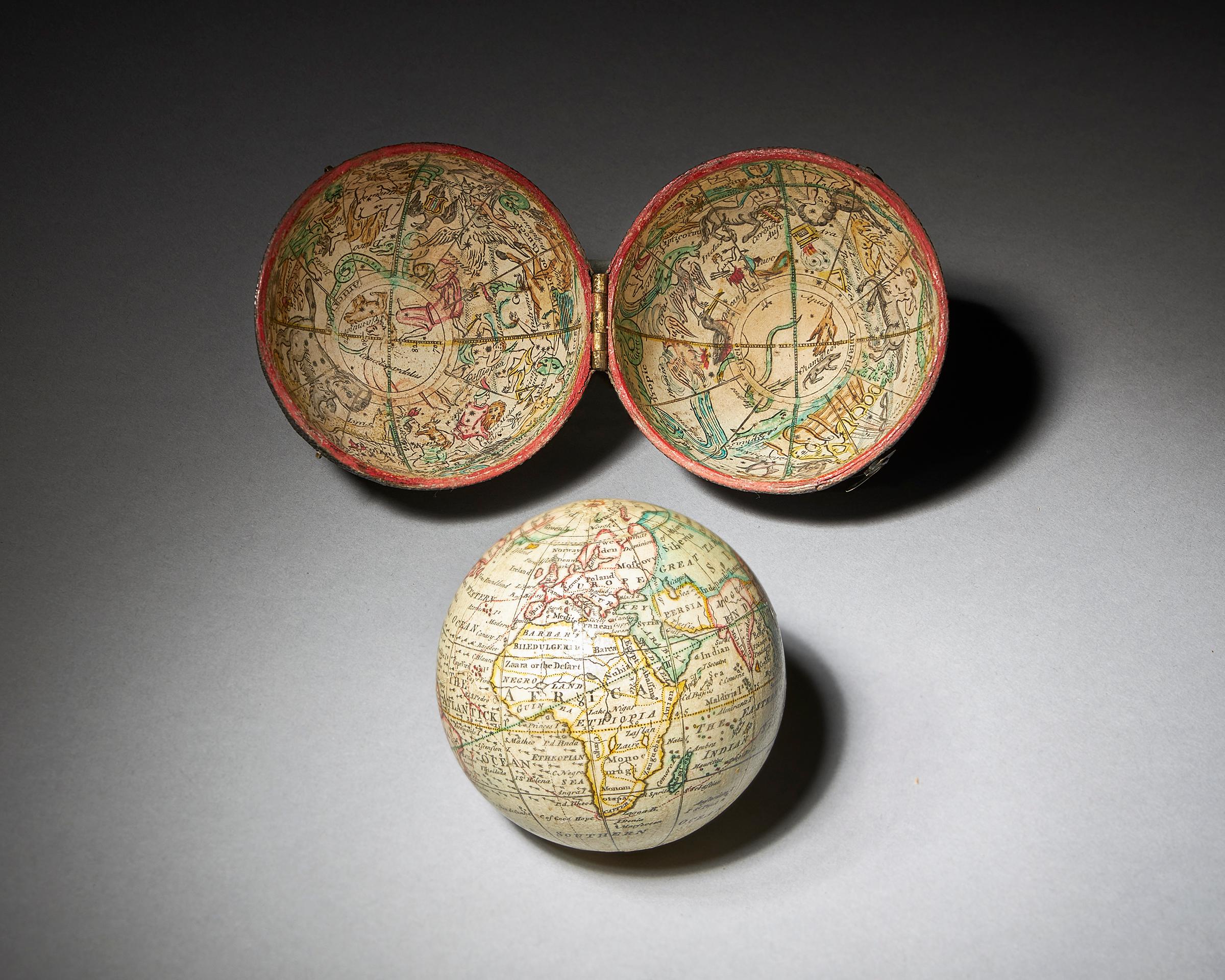 Fine 18th Century English Celestial Pocket Globe by Nathaniel Hill, London, 1754 3