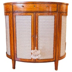 Antique A fine 18th century George 111  satinwood and inlayed oval cabinet side table