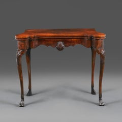 A Fine 18th Century George II Irish Folding Card Table