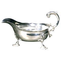 Pregiata salsiera in argento sterling georgiano del XVIII secolo, Londra 1774